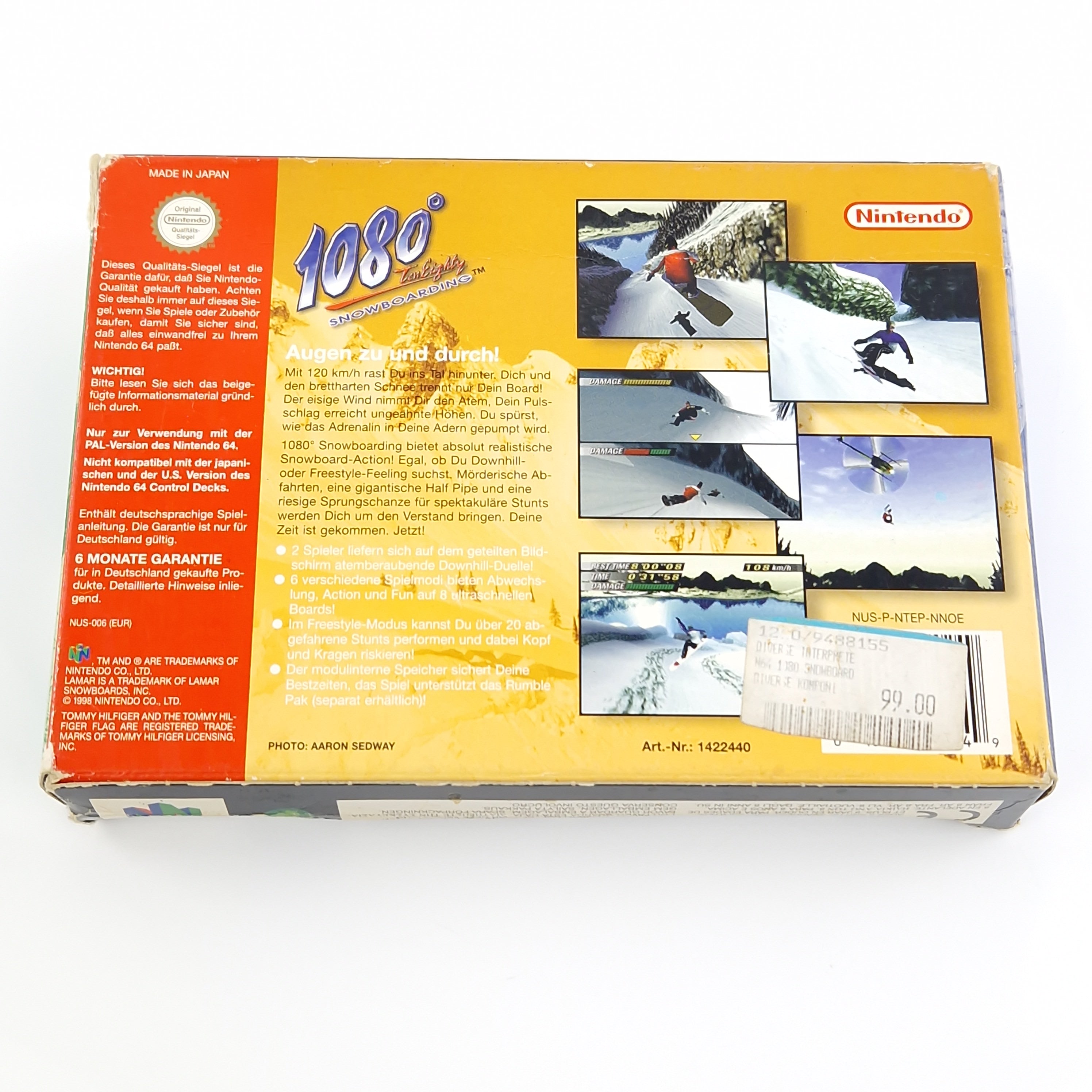 Nintendo 64 Spiel – 1080° Snowboarding N64 PAL NNOE OVP