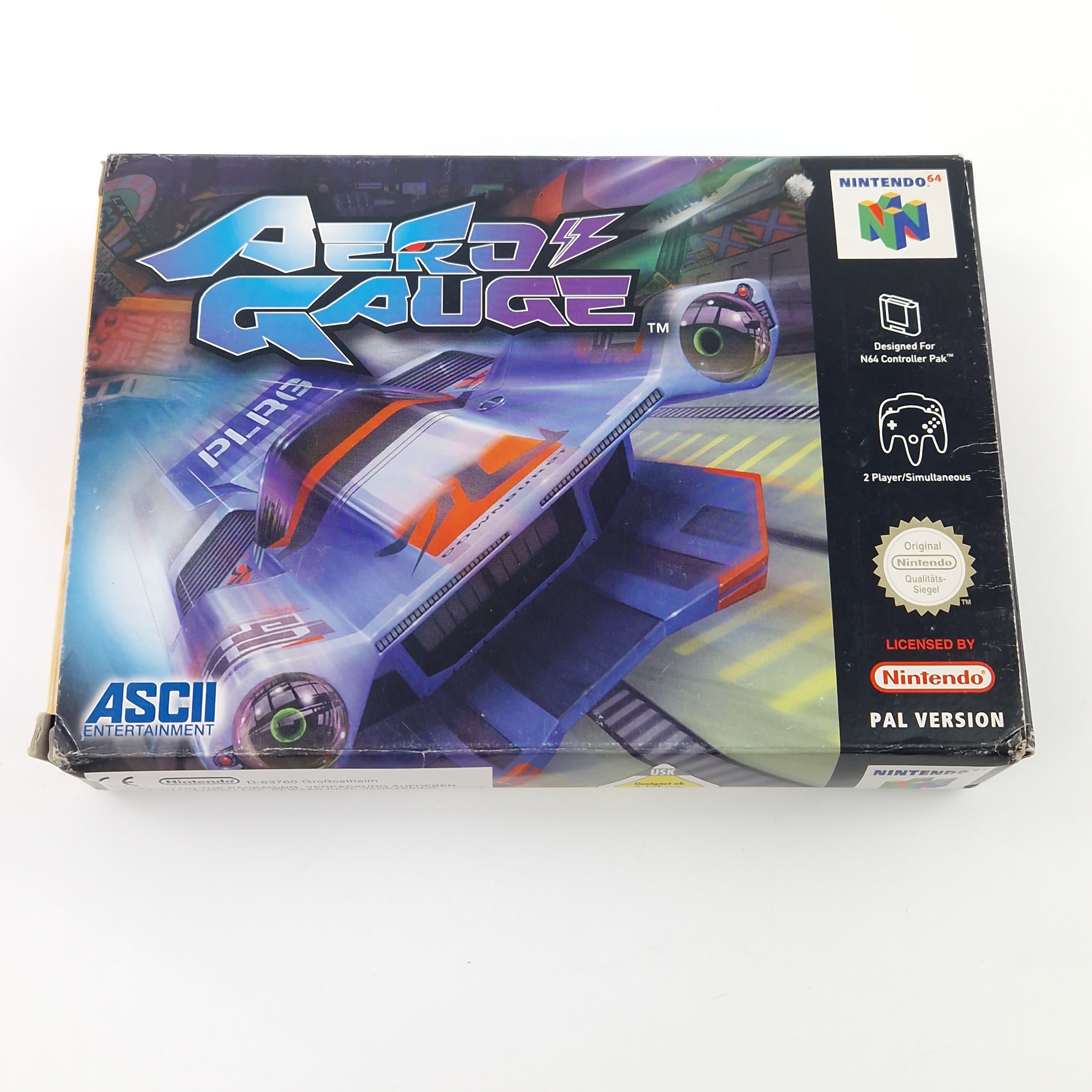Nintendo 64 Spiel – Aero Gauge Modul Anleitung OVP PAL