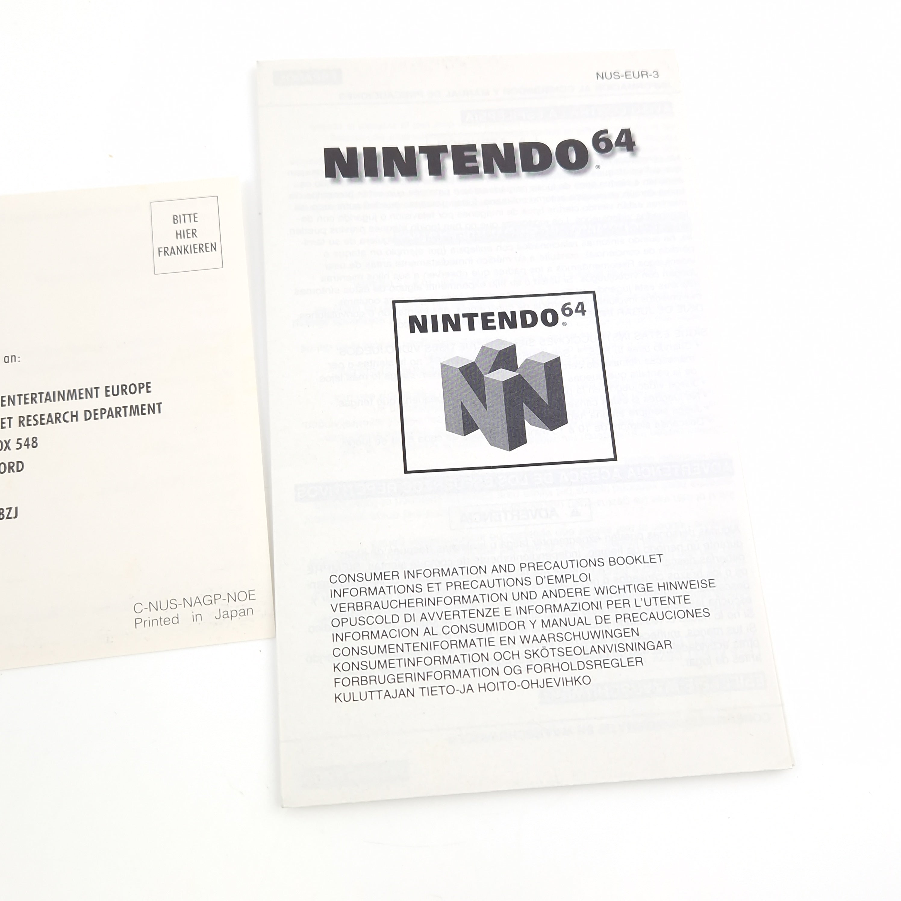 Nintendo 64 Spiel – Aero Gauge Modul Anleitung OVP PAL