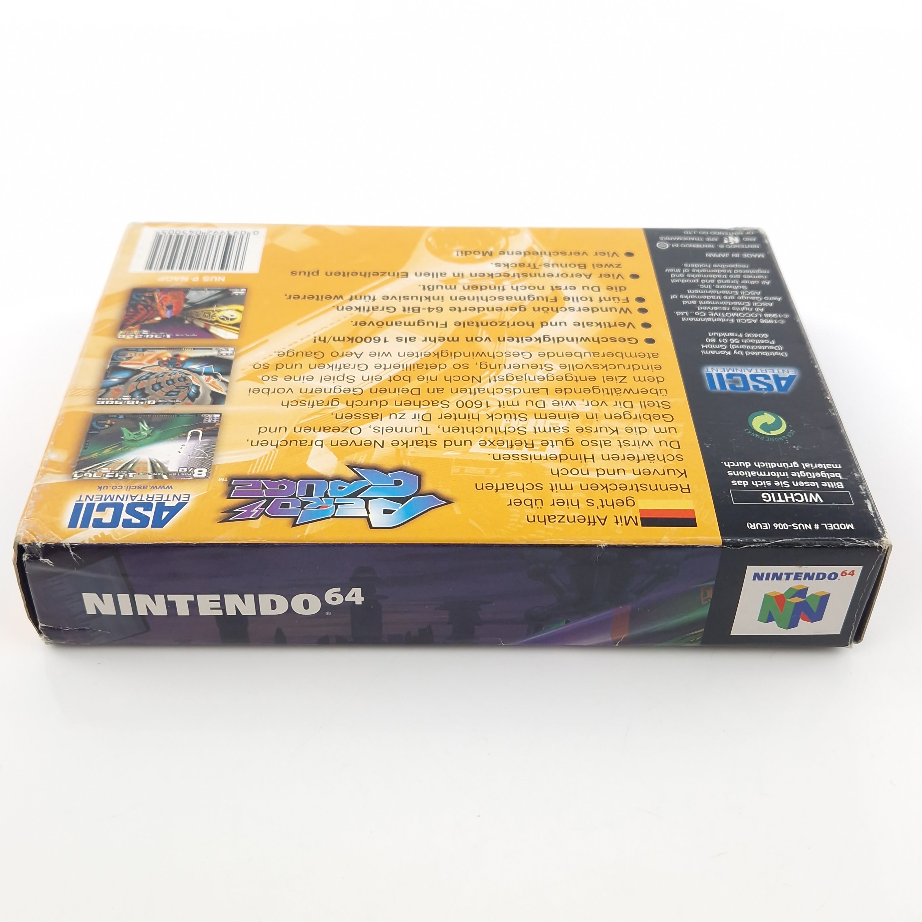 Nintendo 64 Spiel – Aero Gauge Modul Anleitung OVP PAL