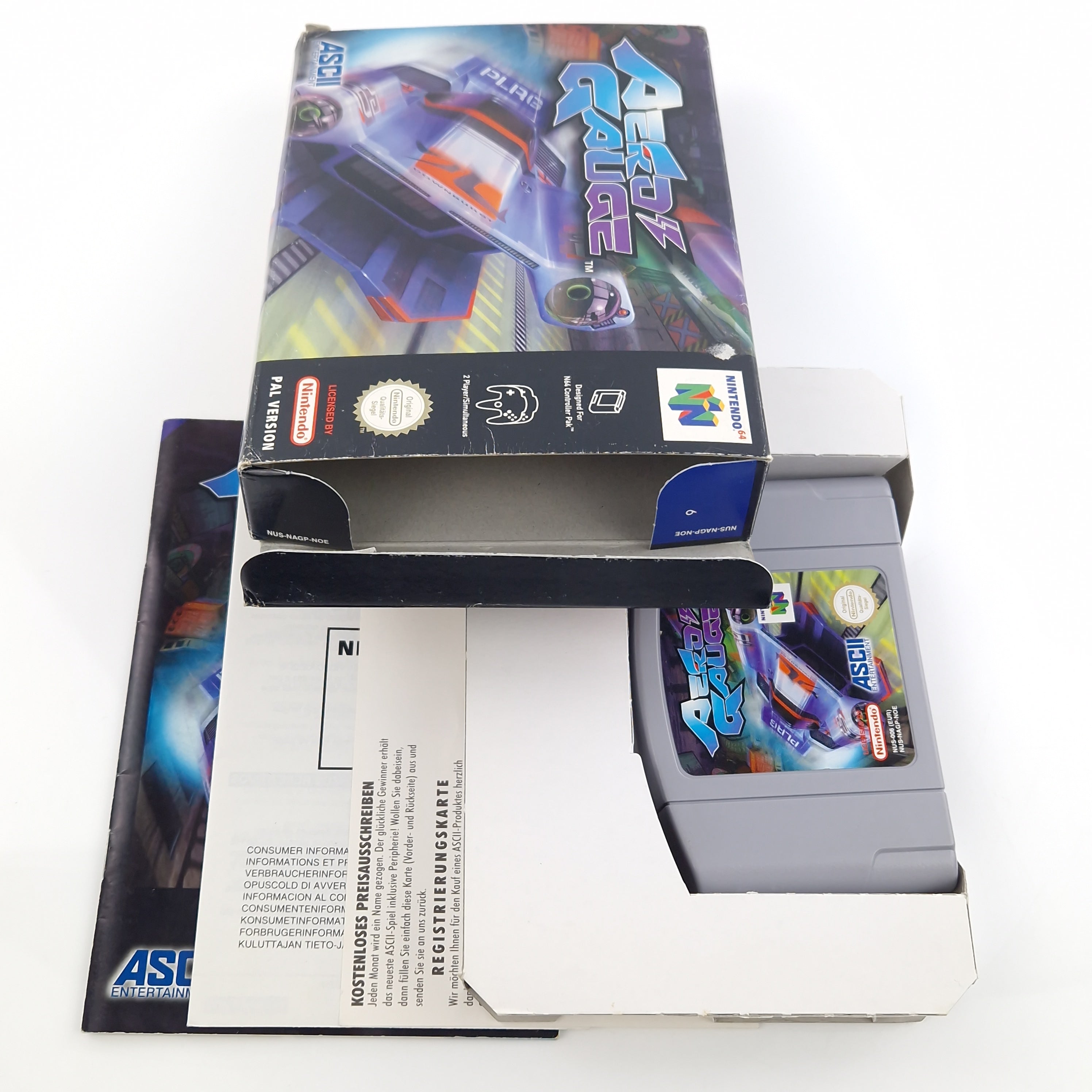 Nintendo 64 Spiel – Aero Gauge Modul Anleitung OVP PAL