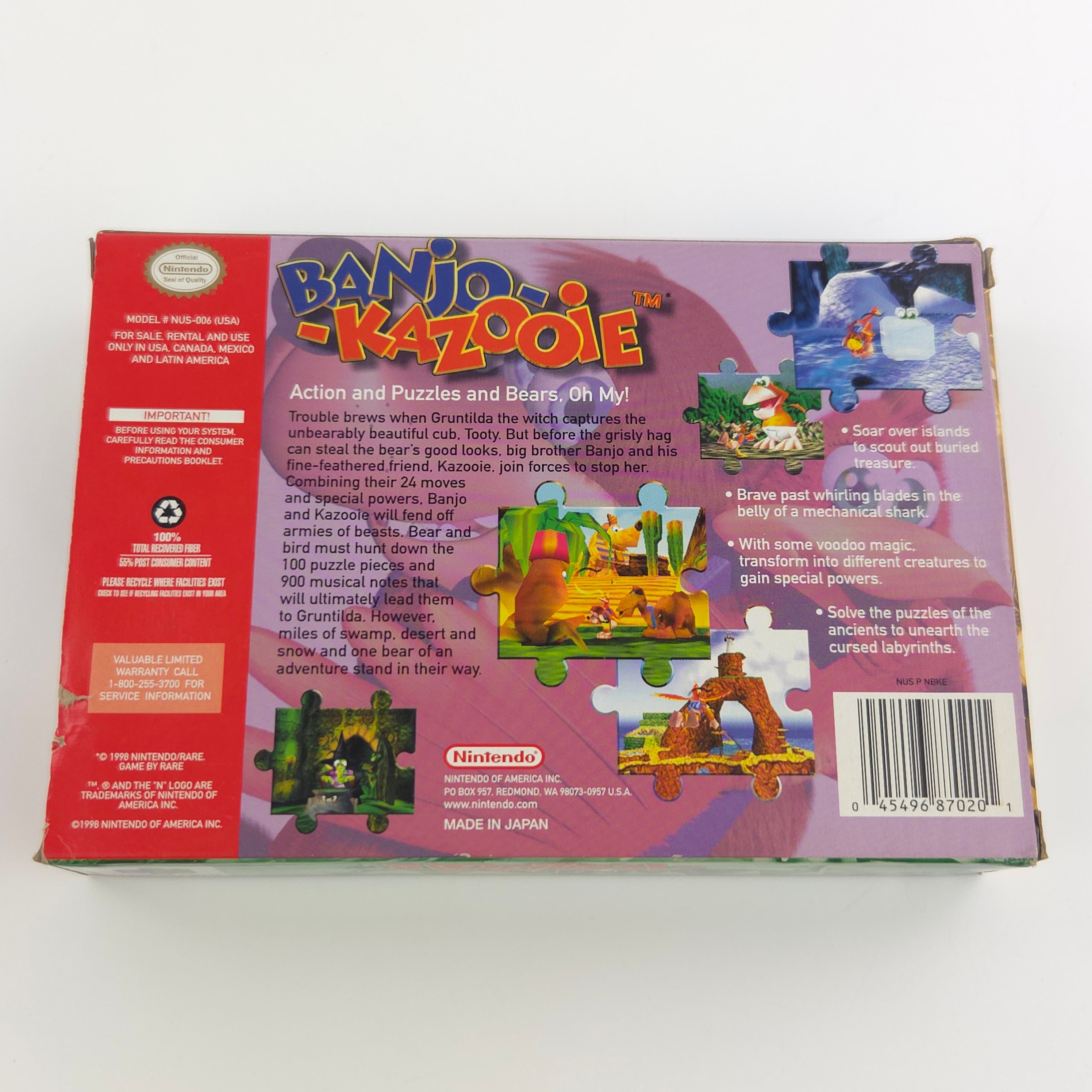 Nintendo 64 Spiel – Banjo Kazooie N64 NTSC-U/C OVP