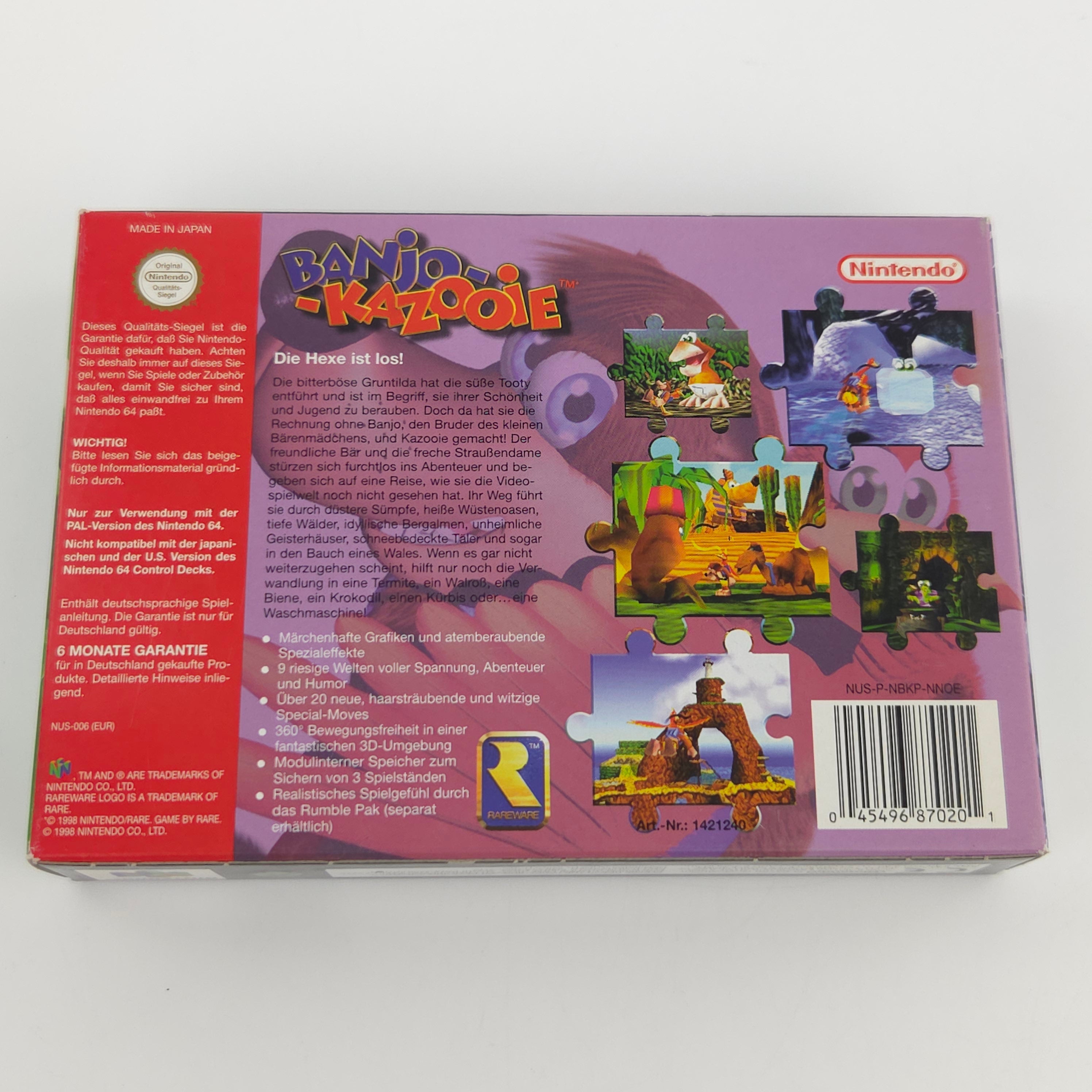 Nintendo 64 Spiel Banjo-Kazooie Berater Modul OVP PAL DE