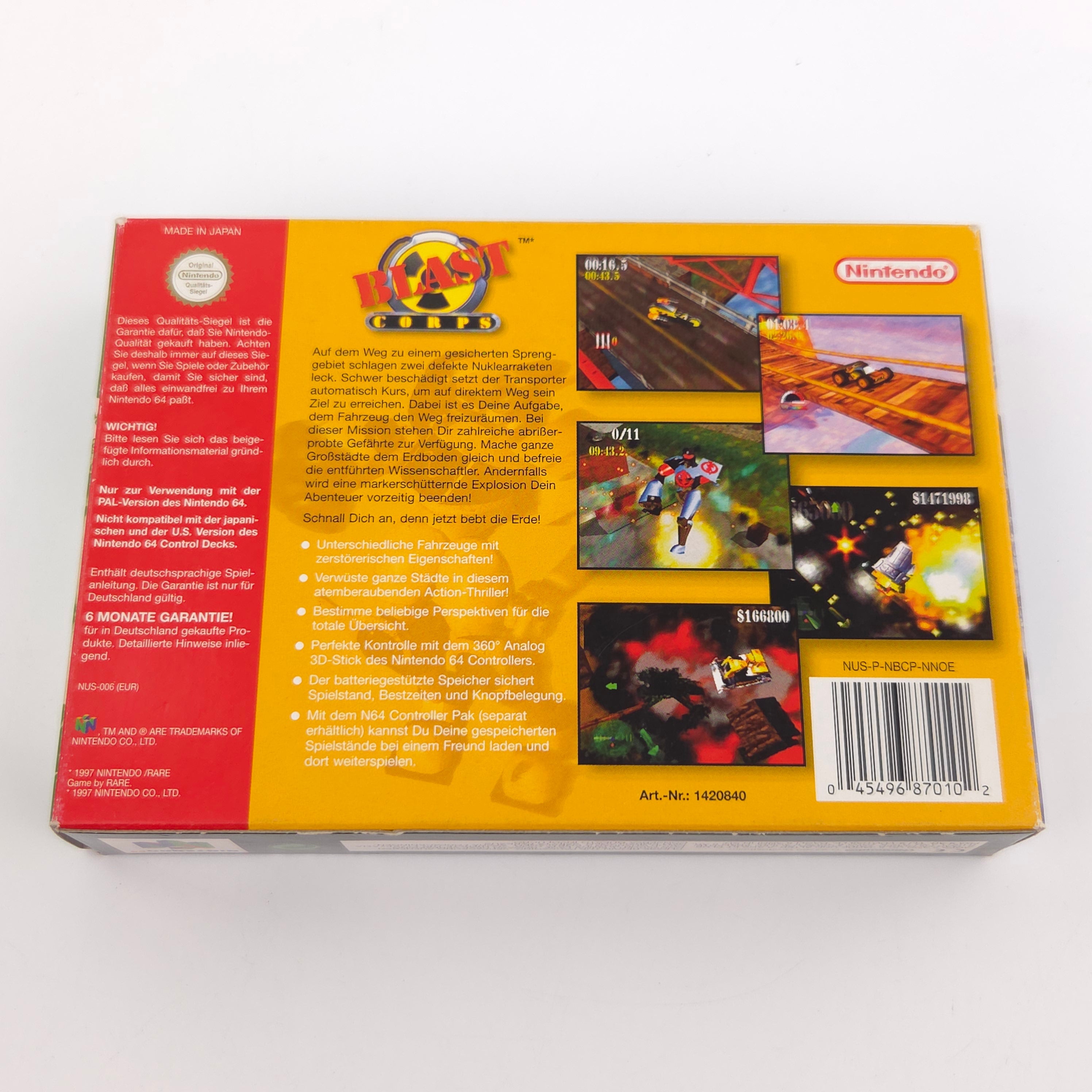 Nintendo 64 Spiel – Blast Corps (N64 OVP PAL)