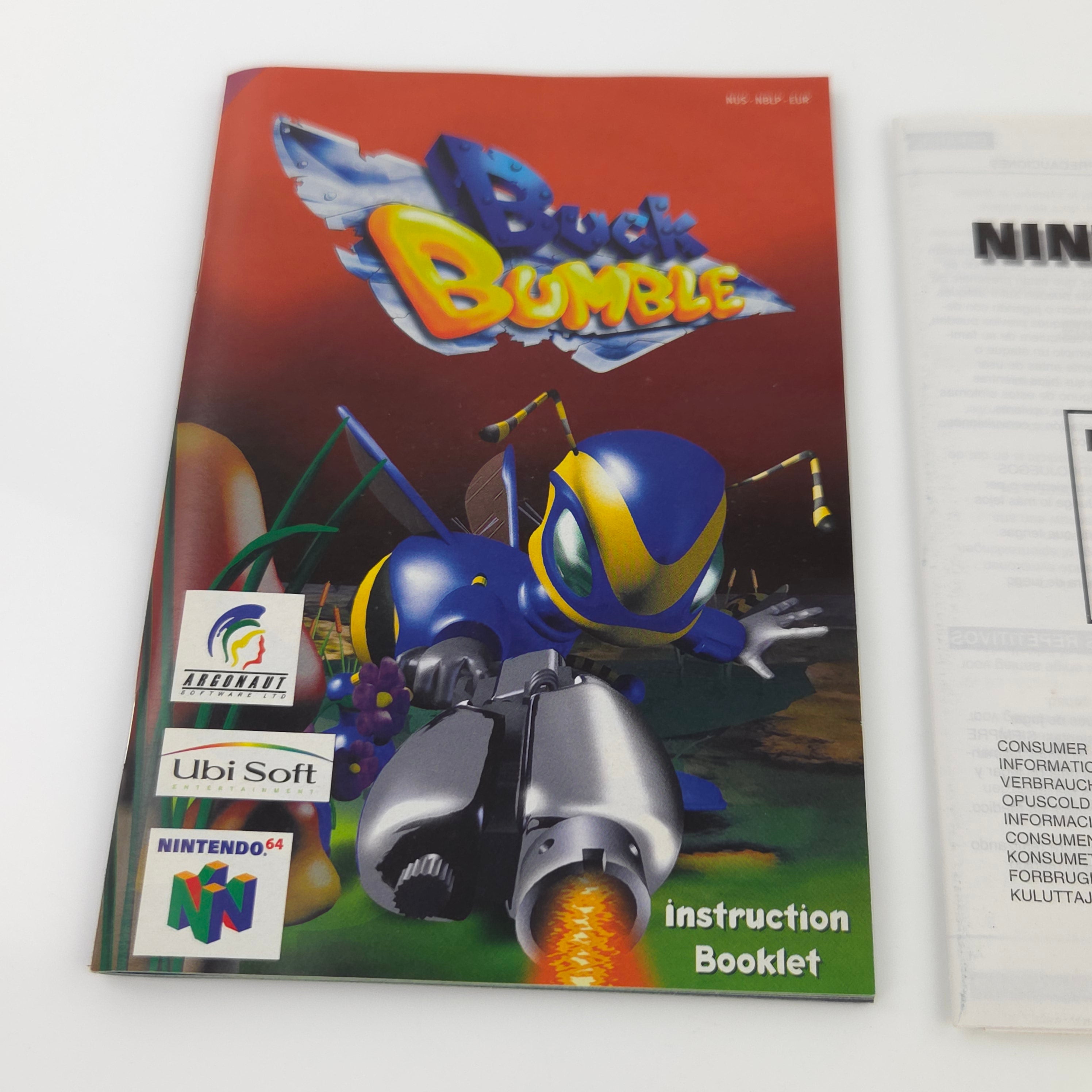 Nintendo 64 Spiel Buck Bumble N64 Modul Anleitung OVP PAL
