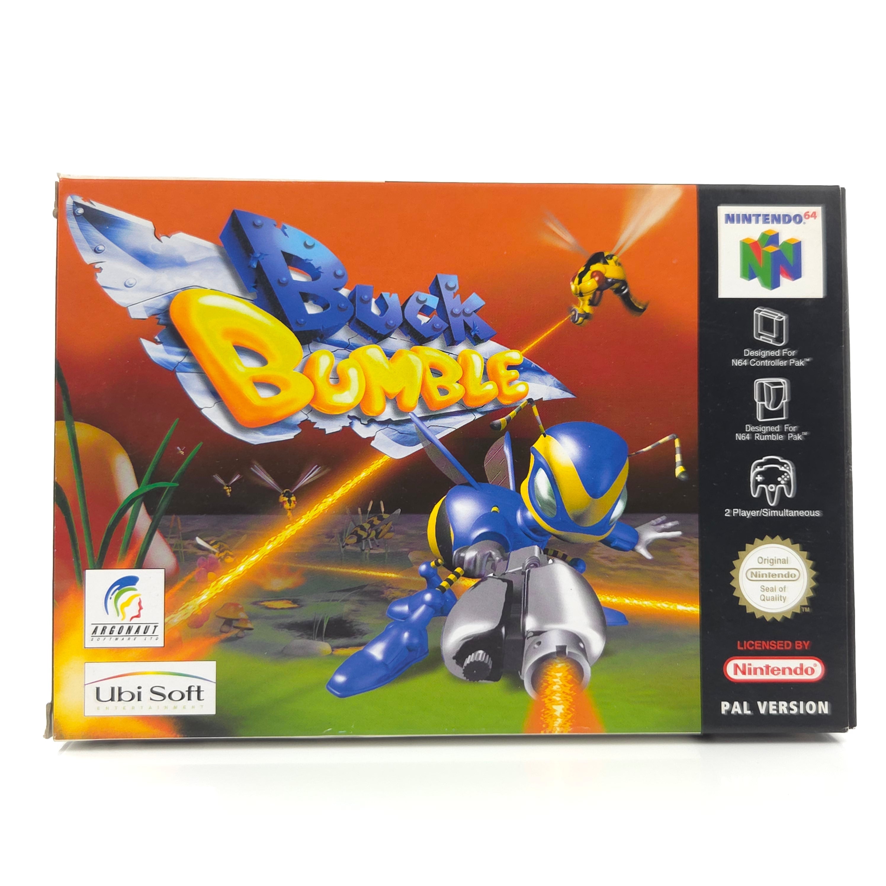 Nintendo 64 Spiel Buck Bumble N64 Modul Anleitung OVP PAL