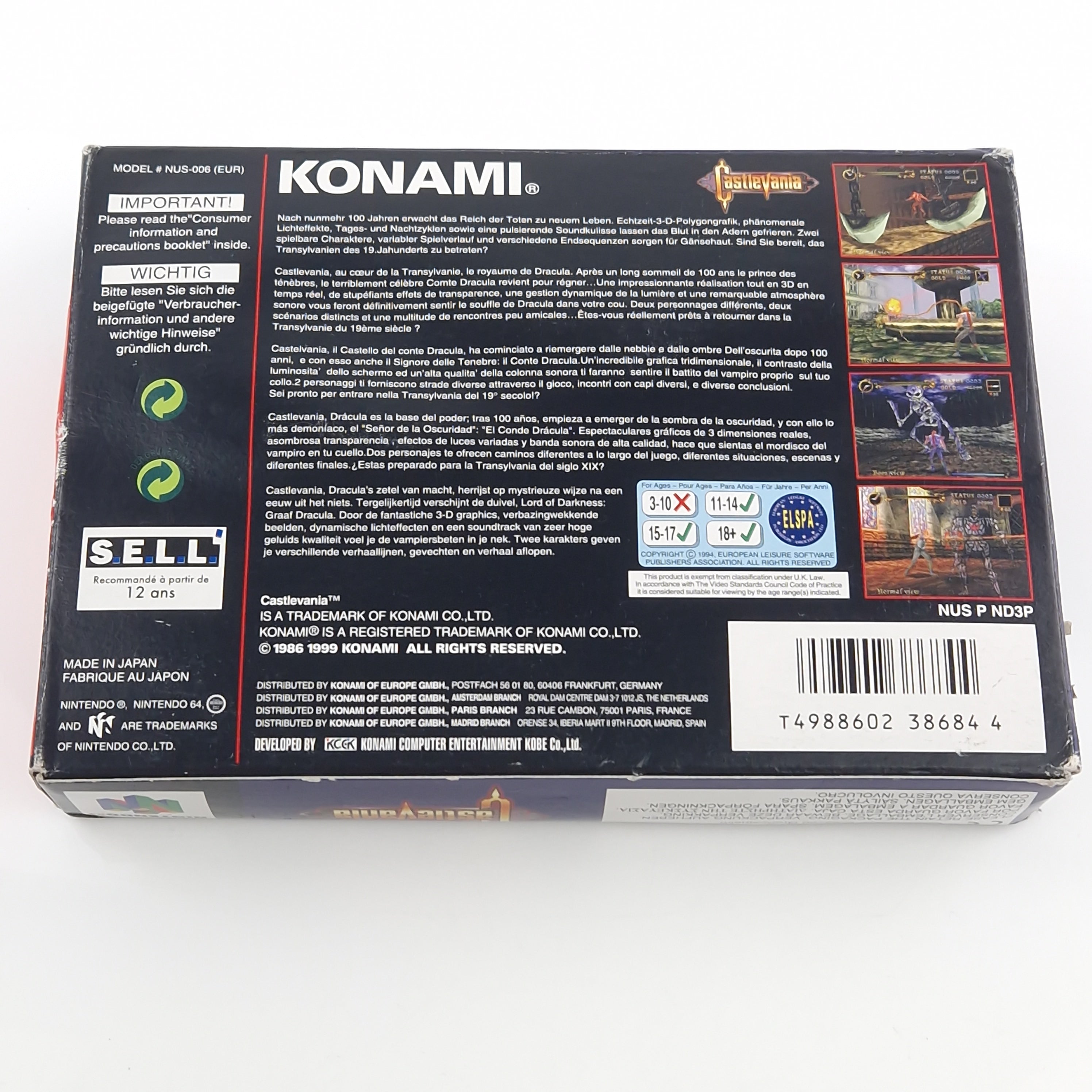 Nintendo 64 Spiel – Castlevania Modul OVP PAL EUR-1