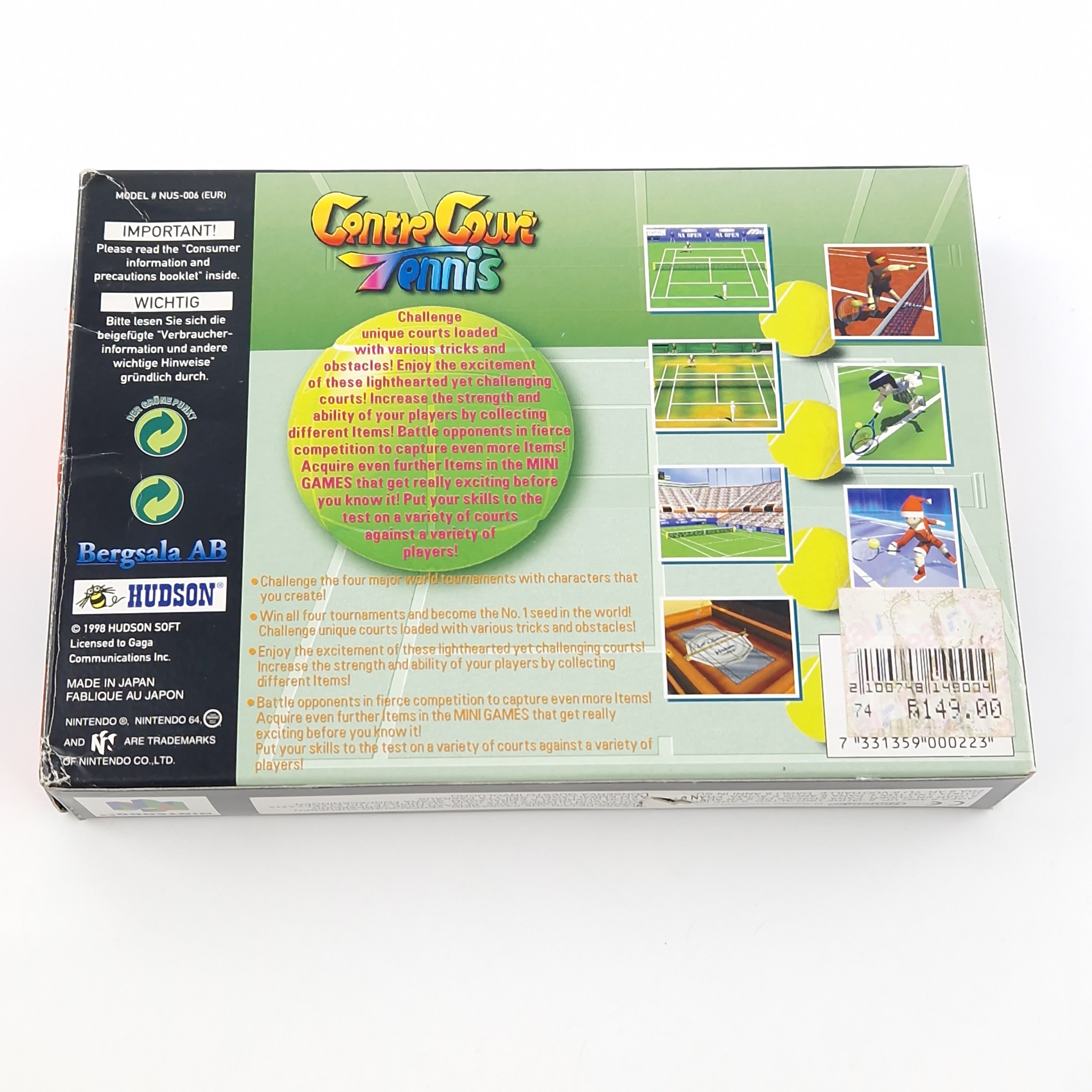 Nintendo 64 Spiel – Centre Court Tennis (N64 PAL OVP)