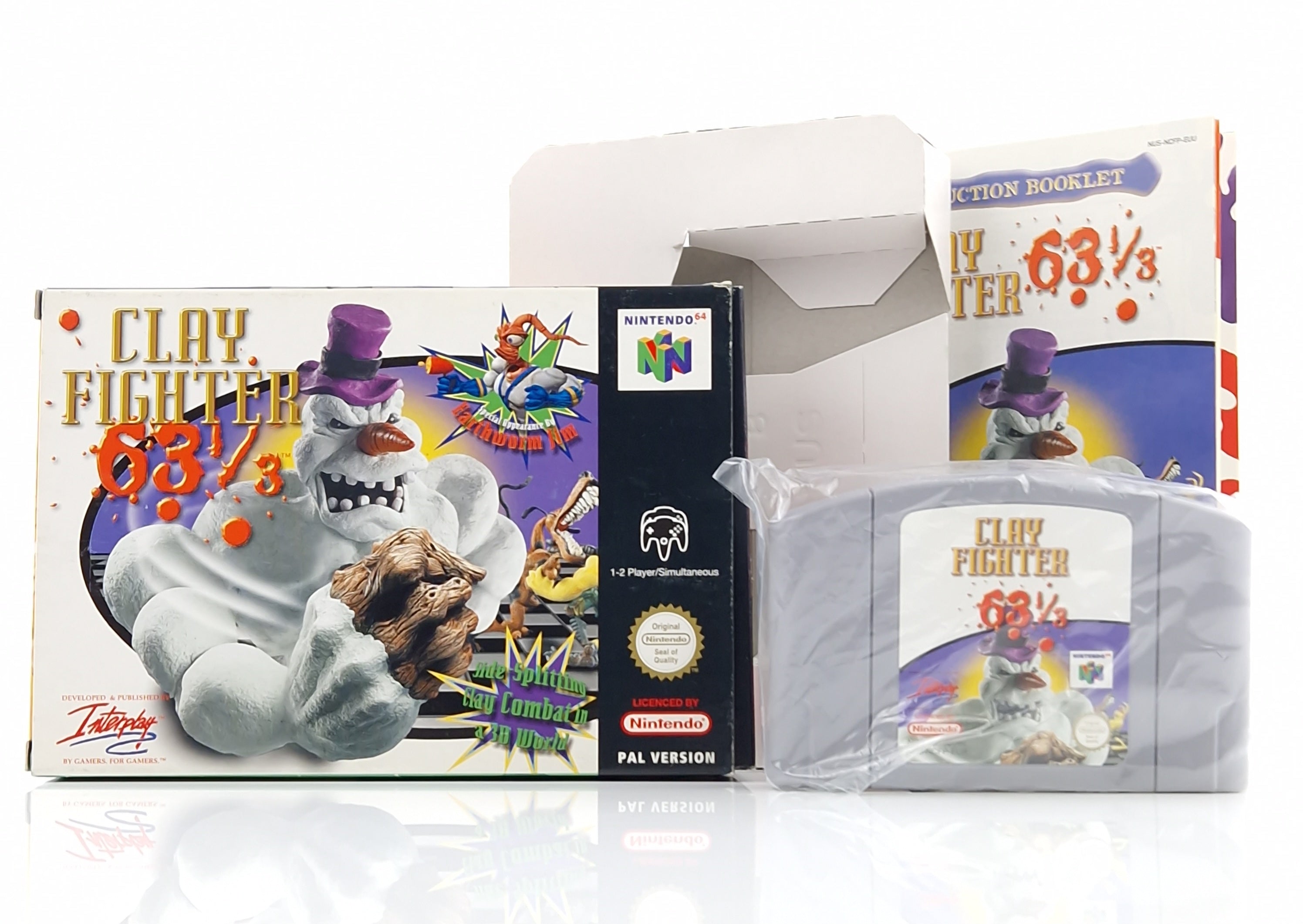 Nintendo 64 Spiel – Clay Fighter 63 1/3 (N64 PAL OVP)