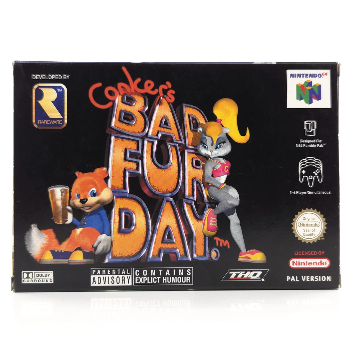 Nintendo 64 Spiel Conkers Bad Fur Day OVP