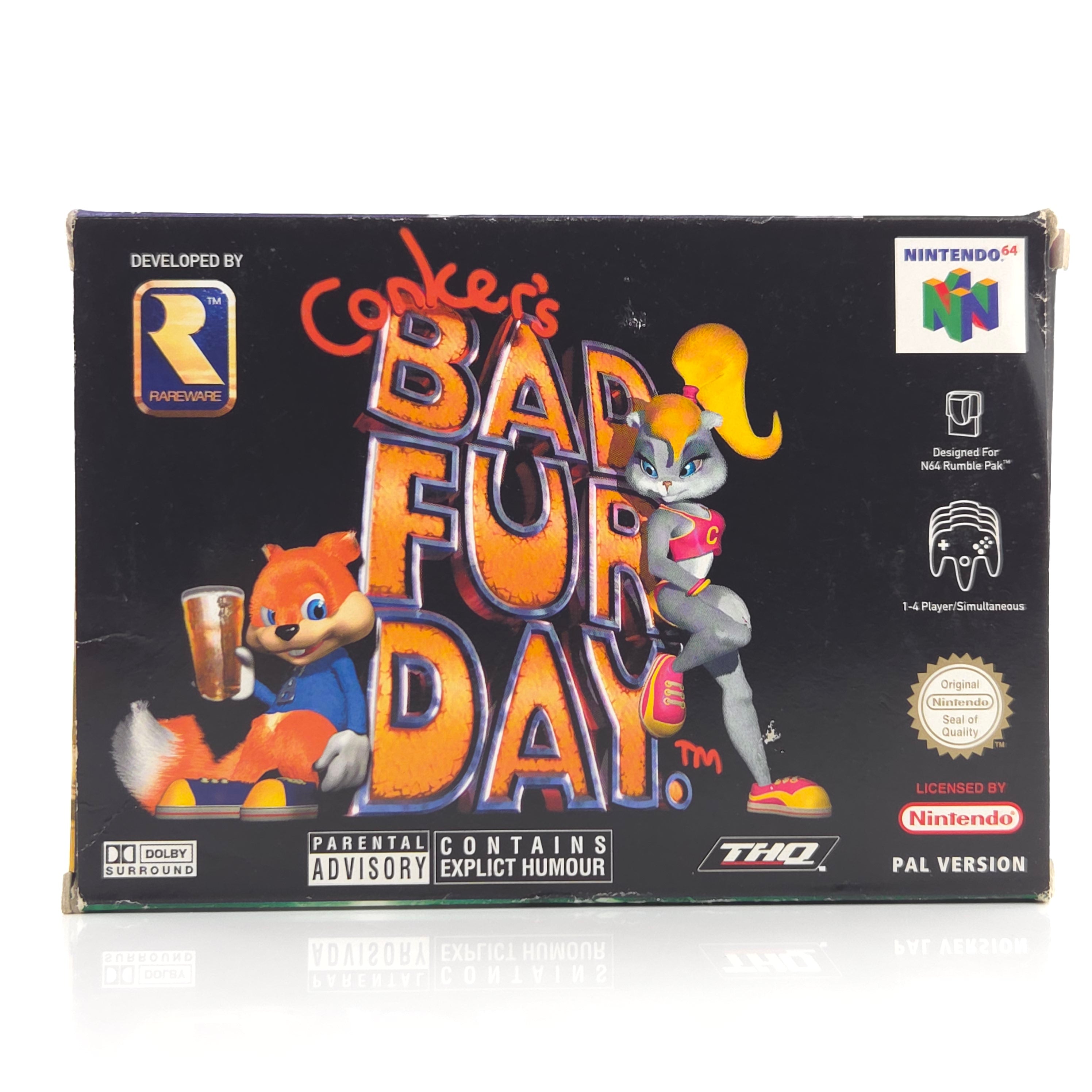 Nintendo 64 Spiel Conkers Bad Fur Day N64 OVP CIB PAL