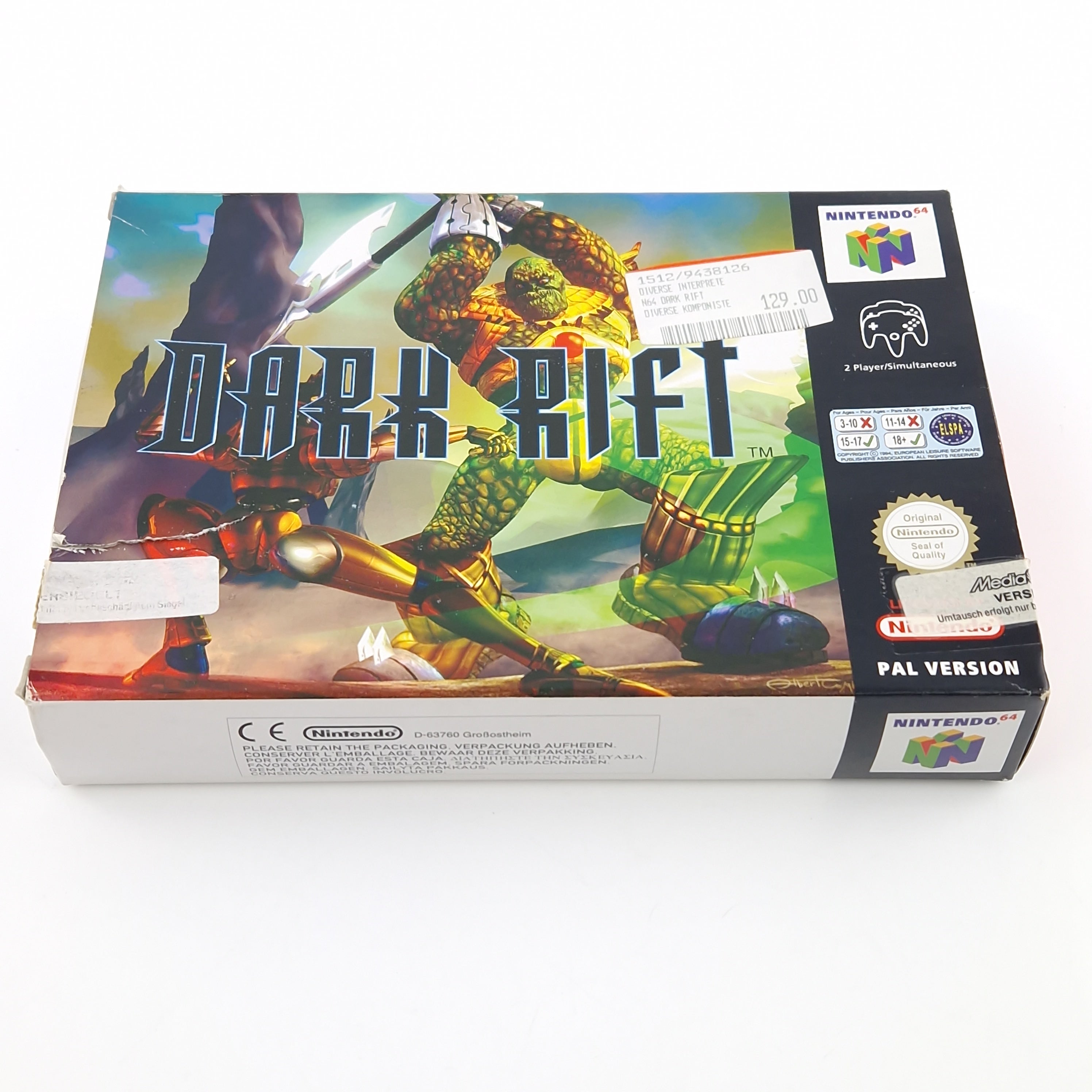 Nintendo 64 Spiel – Dark Rift Modul Anleitung OVP PAL