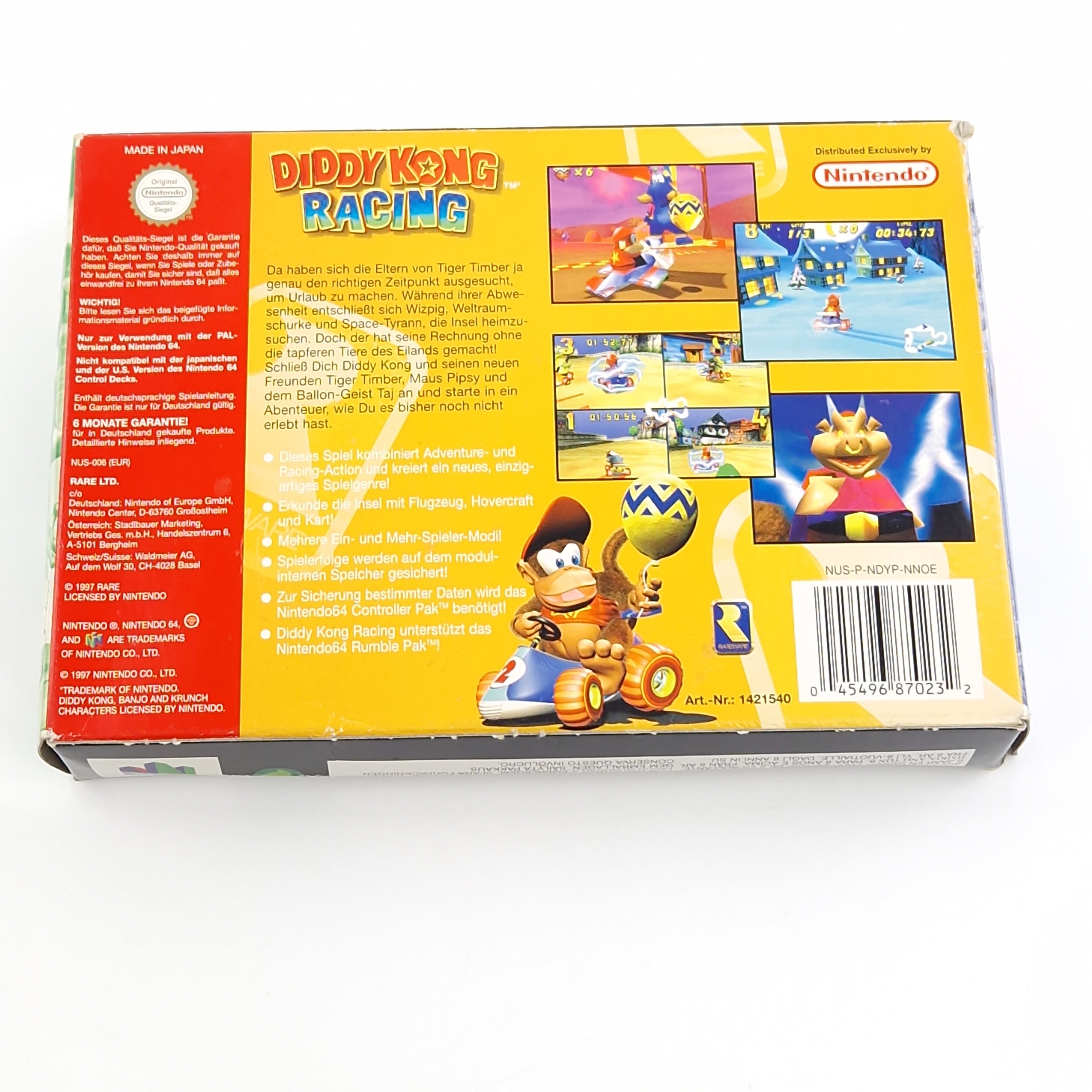 Nintendo 64 Spiel – Diddy Kong Racing OVP PAL N64