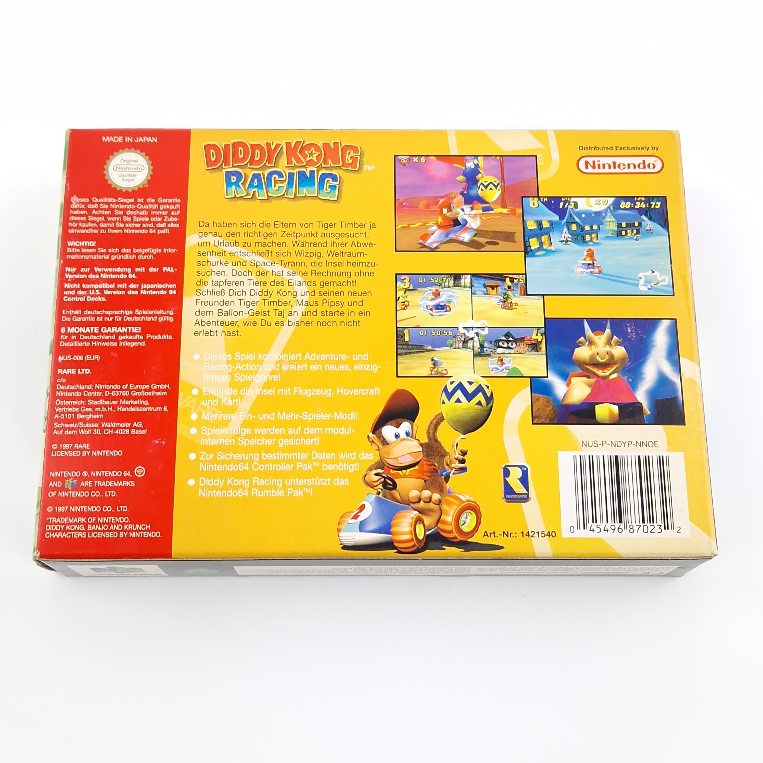 Nintendo 64 Spiel – Diddy Kong Racing N64 OVP PAL CIB