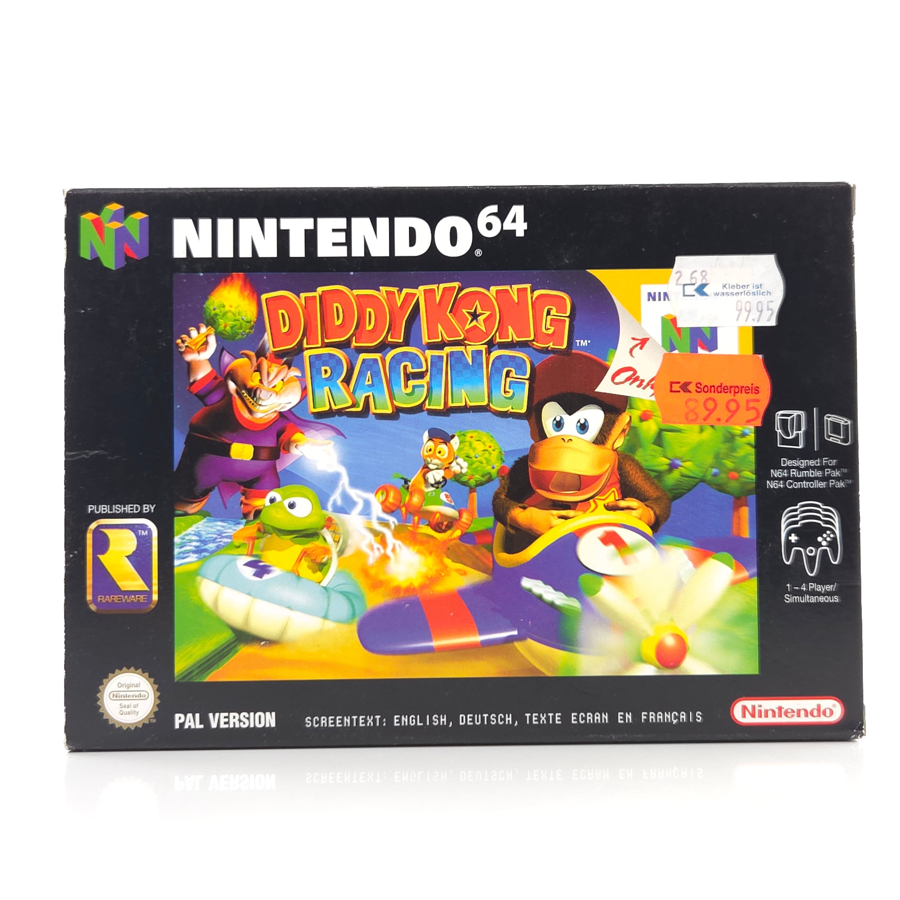 Nintendo 64 Spiel Diddy Kong Racing N64 OVP CIB PAL EUR