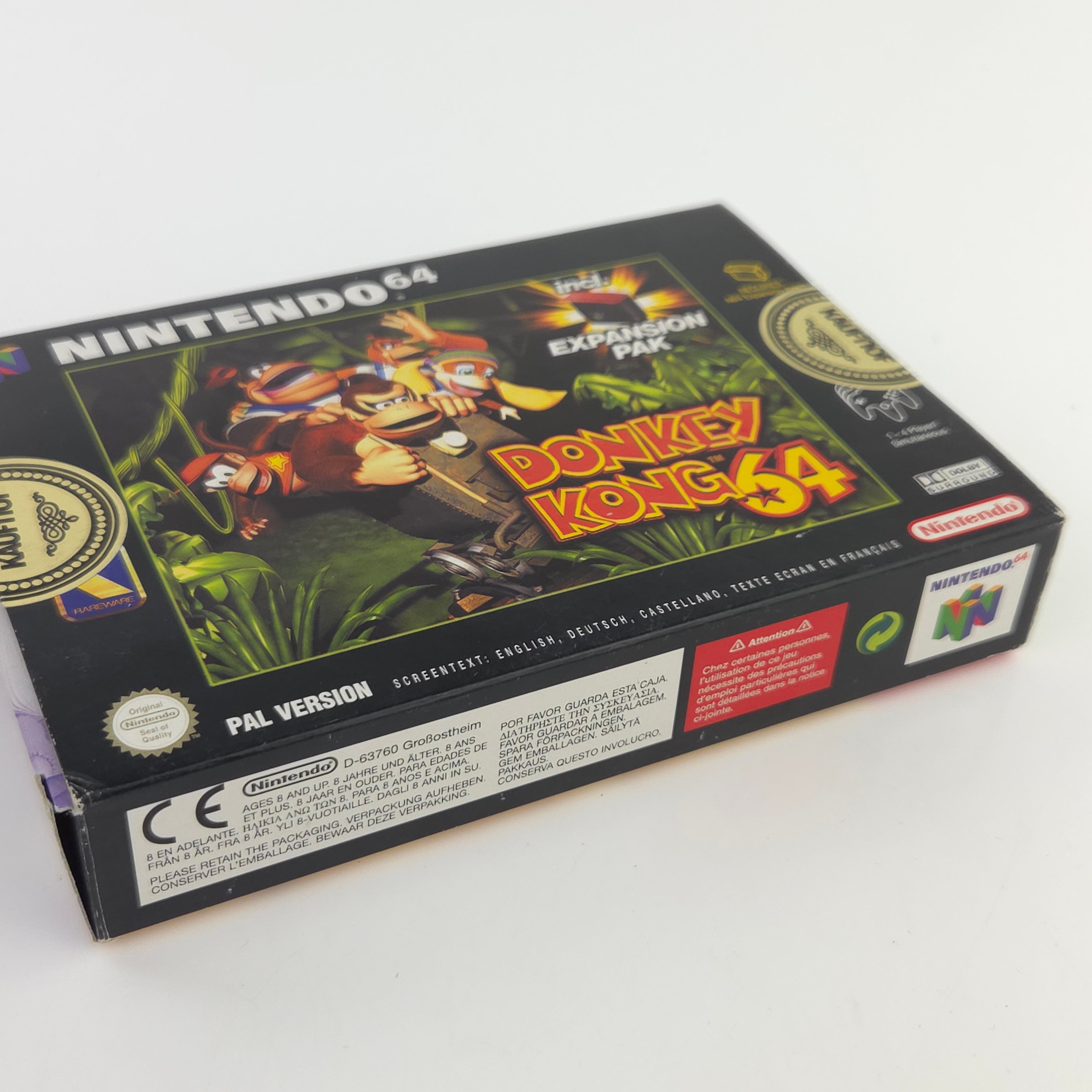 Nintendo 64 Spiel Donkey Kong 64 Modul Anleitung OVP PAL