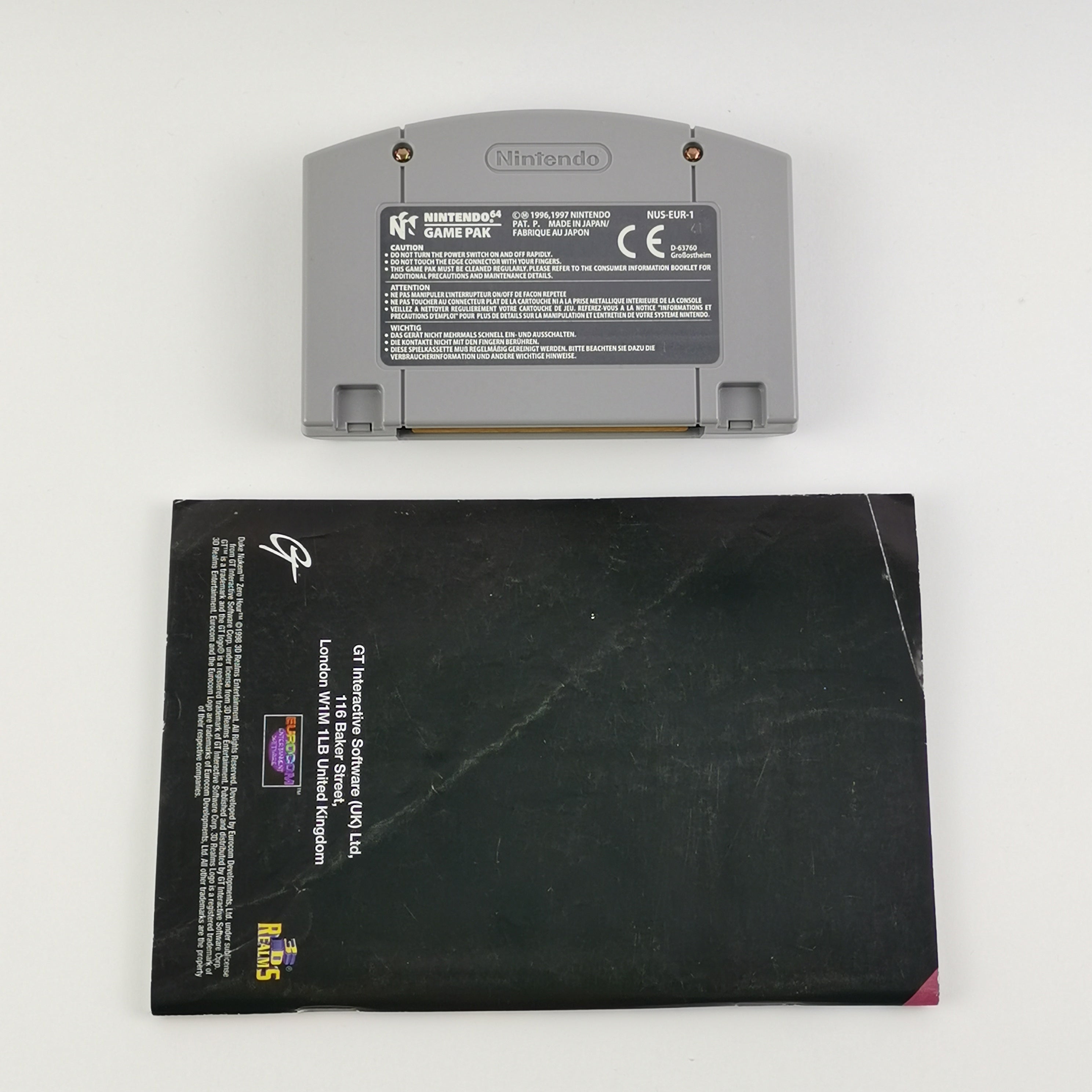 Nintendo 64 Spiel – Duke Nukem Zero Hour Modul Anleitung PAL