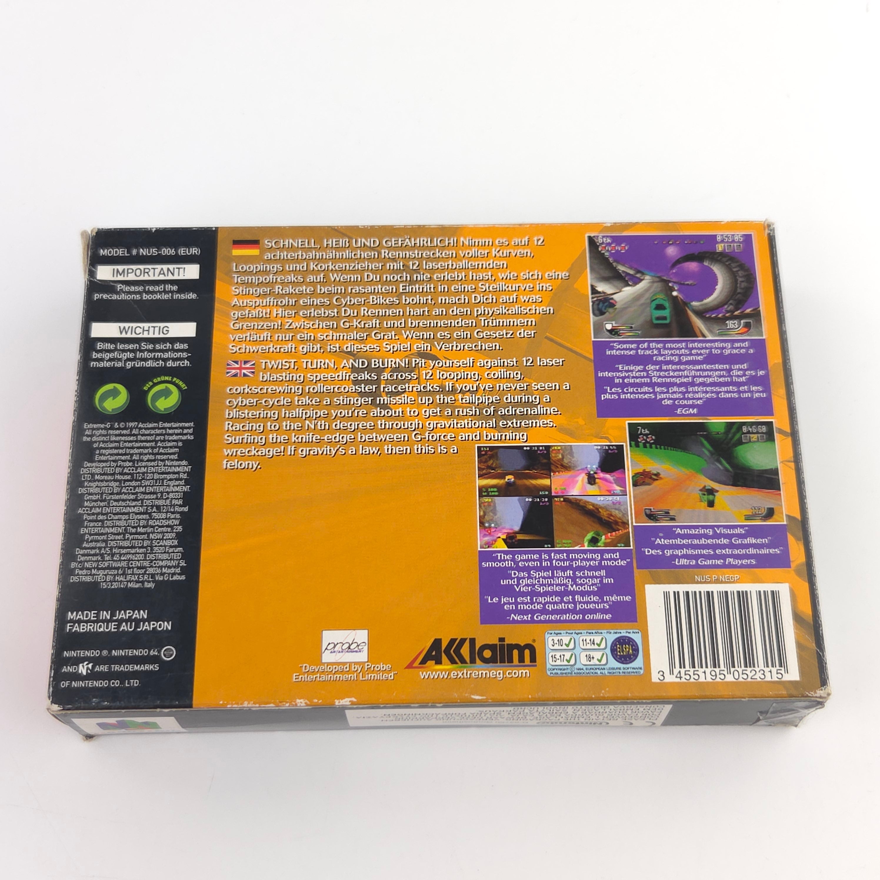 Nintendo 64 Spiel – Extreme-G (N64 OVP PAL)