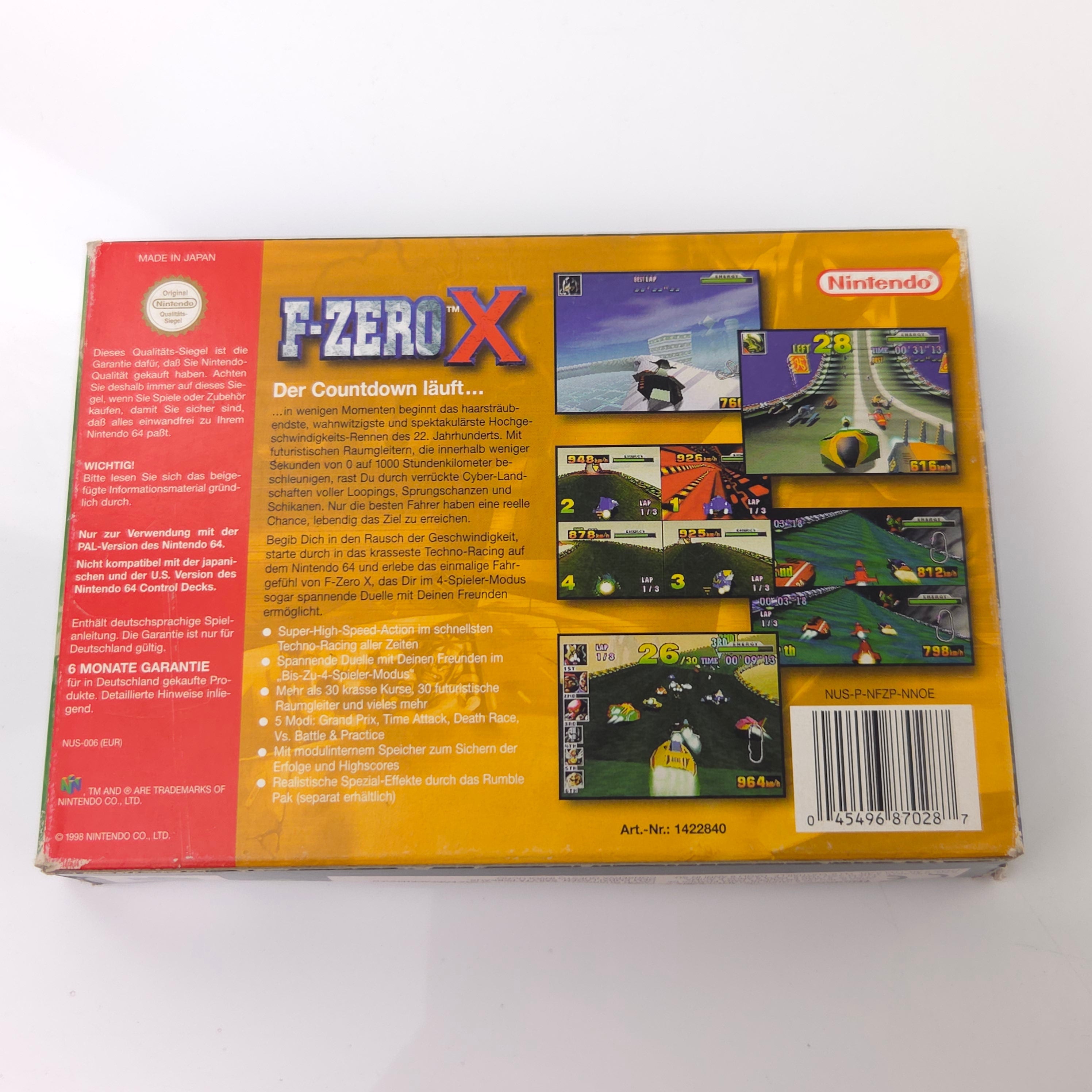 Nintendo 64 Spiel – F-Zero X (OVP PAL CIB)