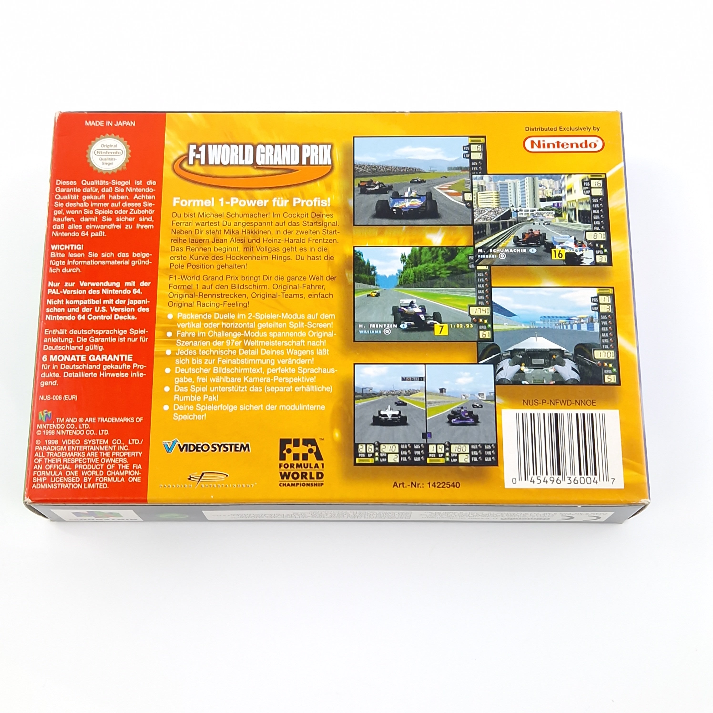 Nintendo 64 Spiel – F1-World Grand Prix N64 Modul OVP CIB
