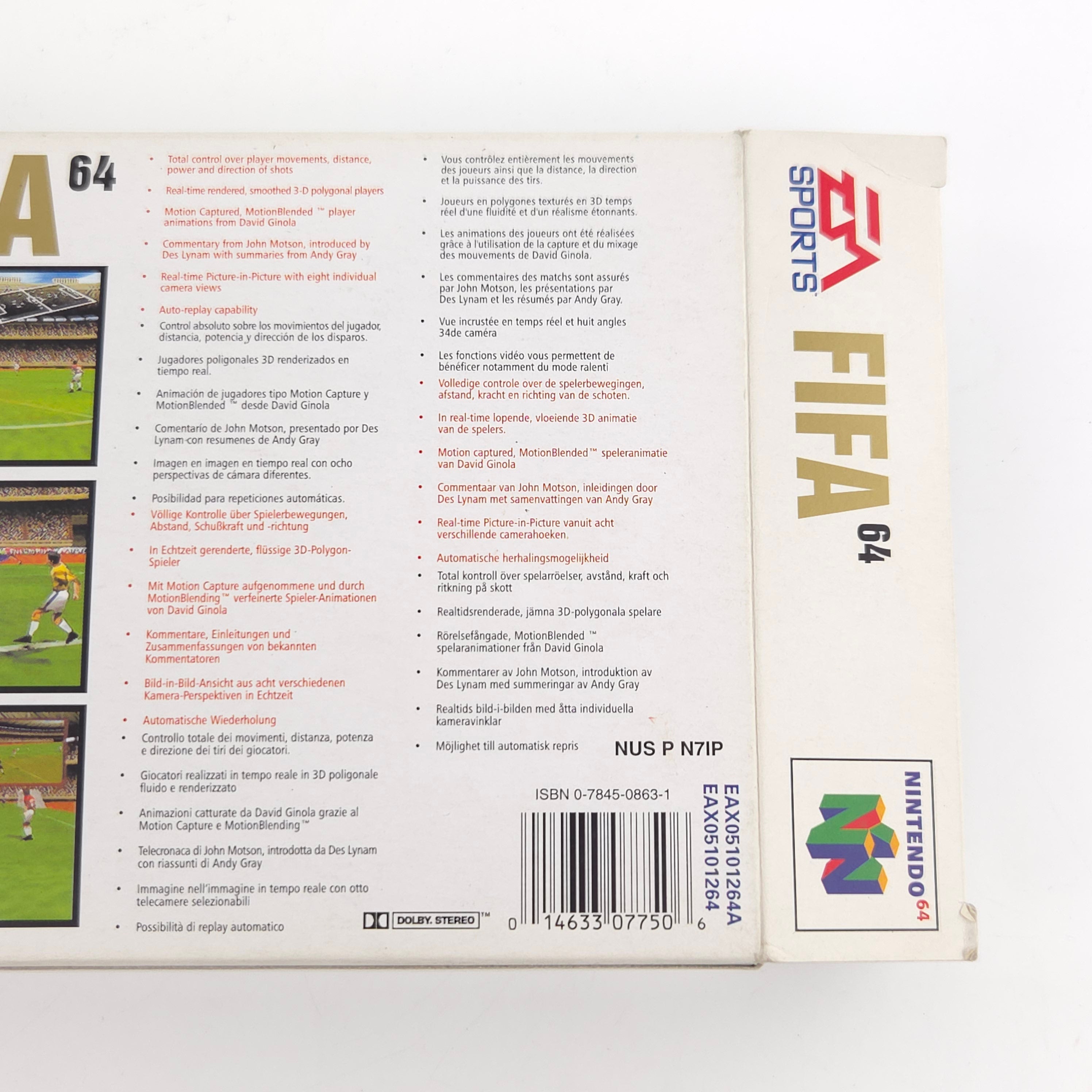 Nintendo 64 Spiel – FIFA 64 (N64 OVP PAL)
