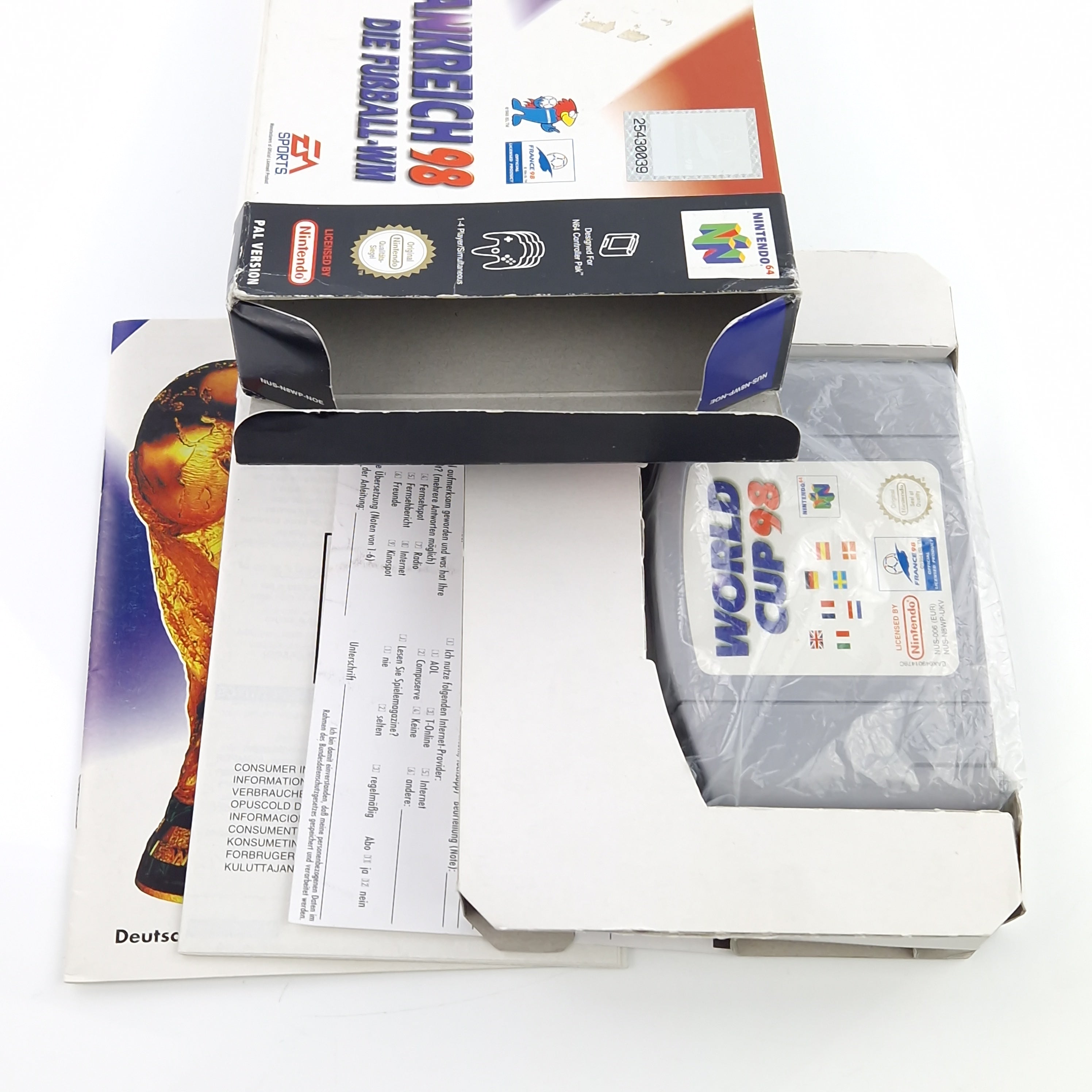 Nintendo 64 Spiel – Frankreich 98 Die Fußball WM (N64 PAL)