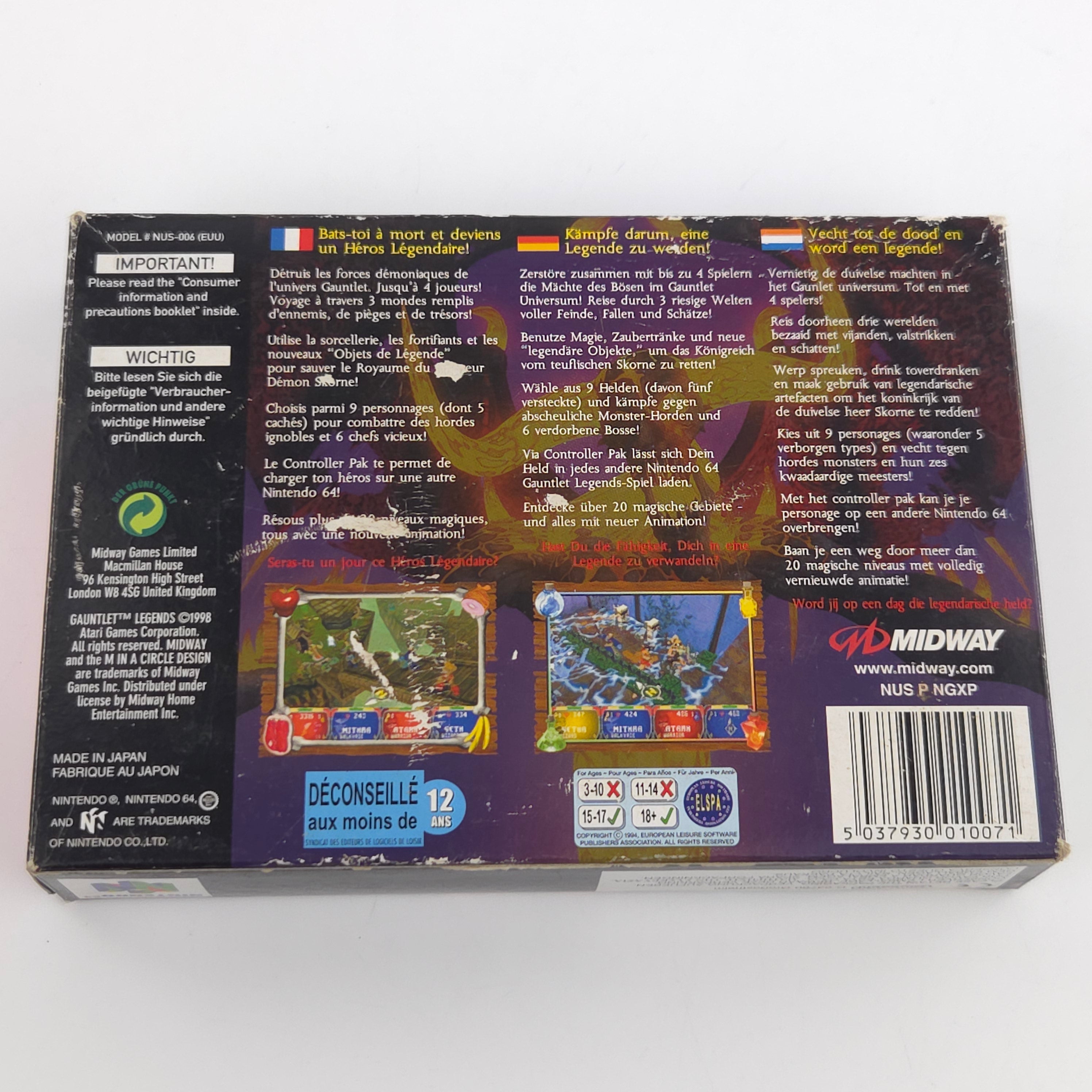 Nintendo 64 Spiel Gauntlet Legends N64 OVP CIB PAL EUR