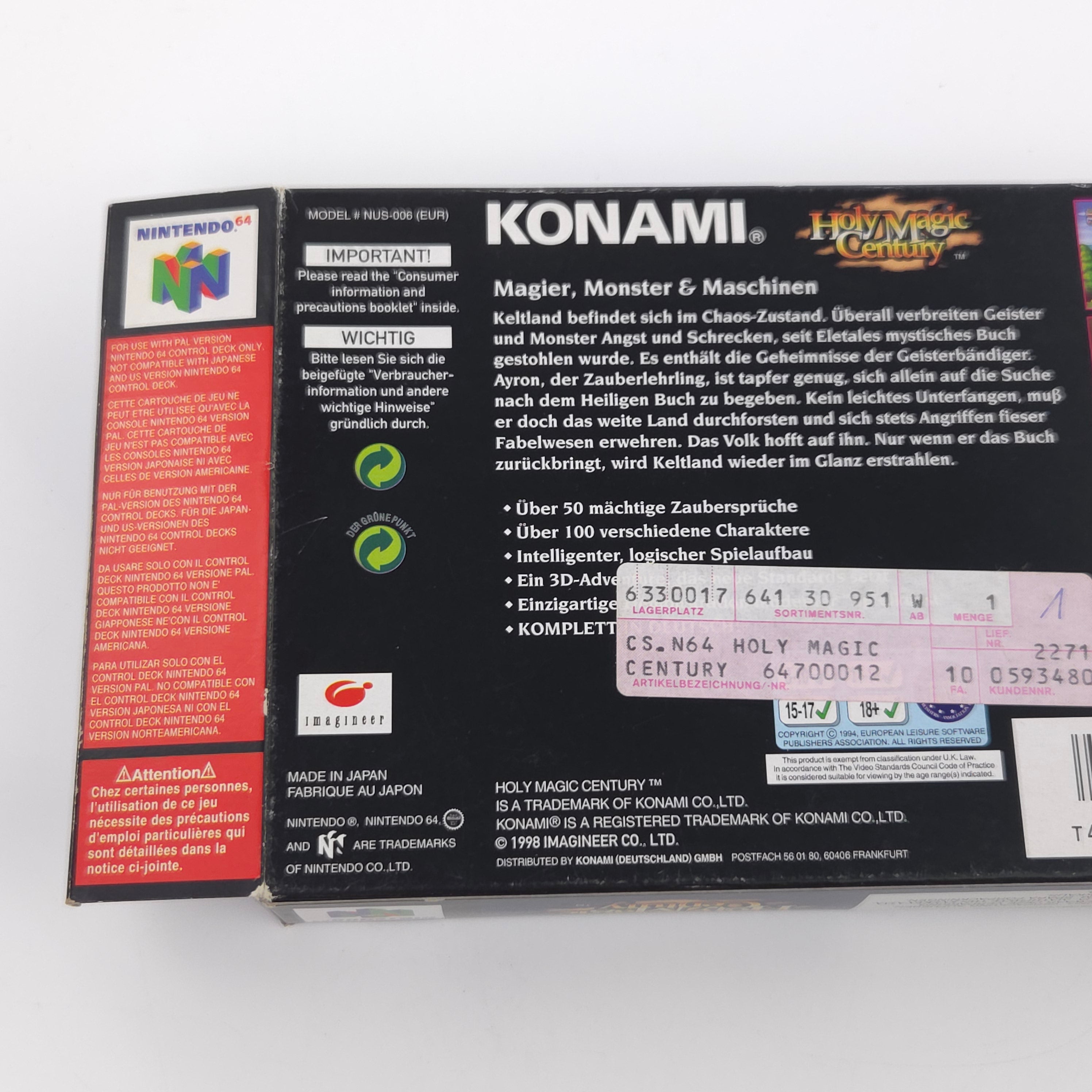 Nintendo 64 Spiel – Holy Magic Century (OVP PAL)