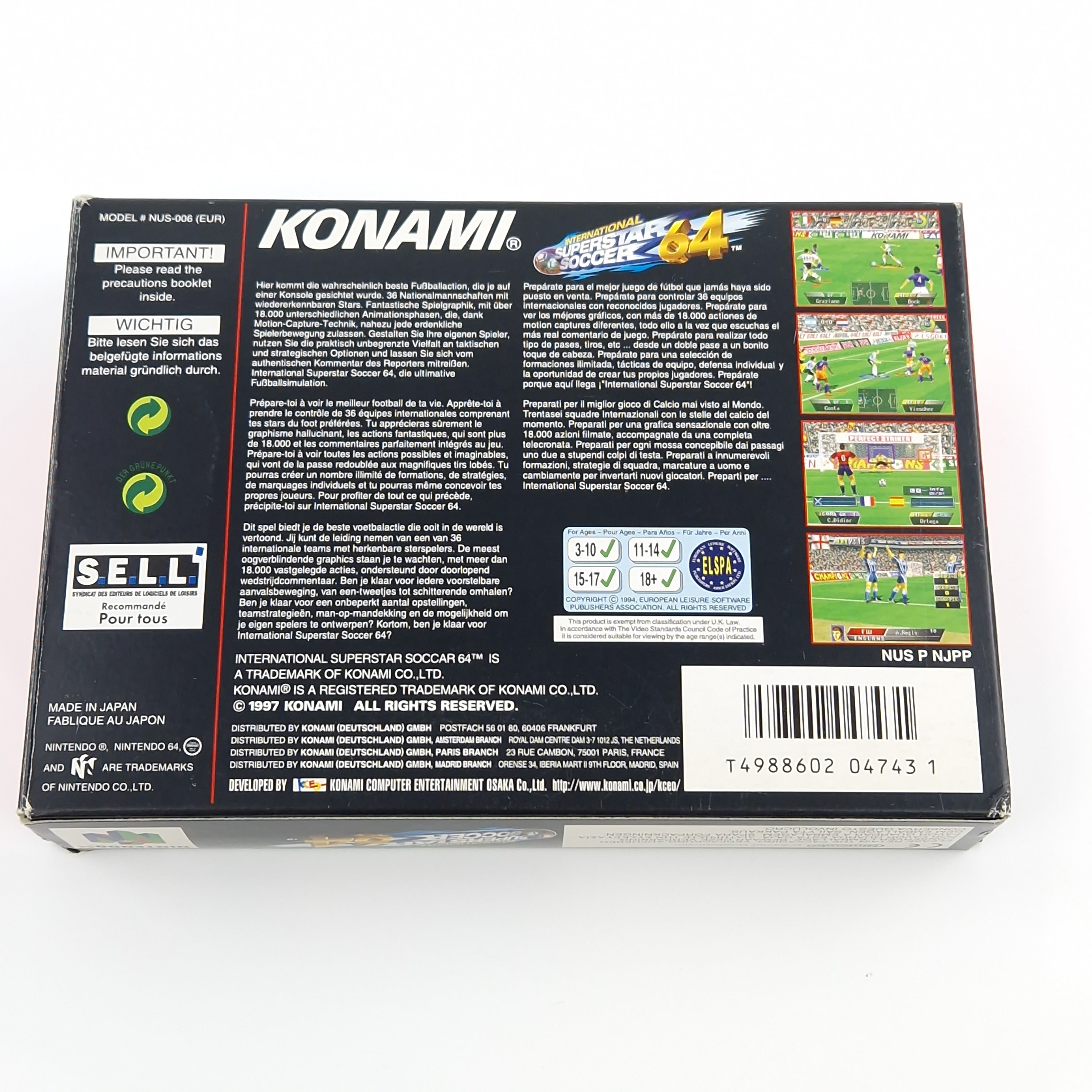 Nintendo 64 Spiel – International Superstar Soccer 64 (OVP)