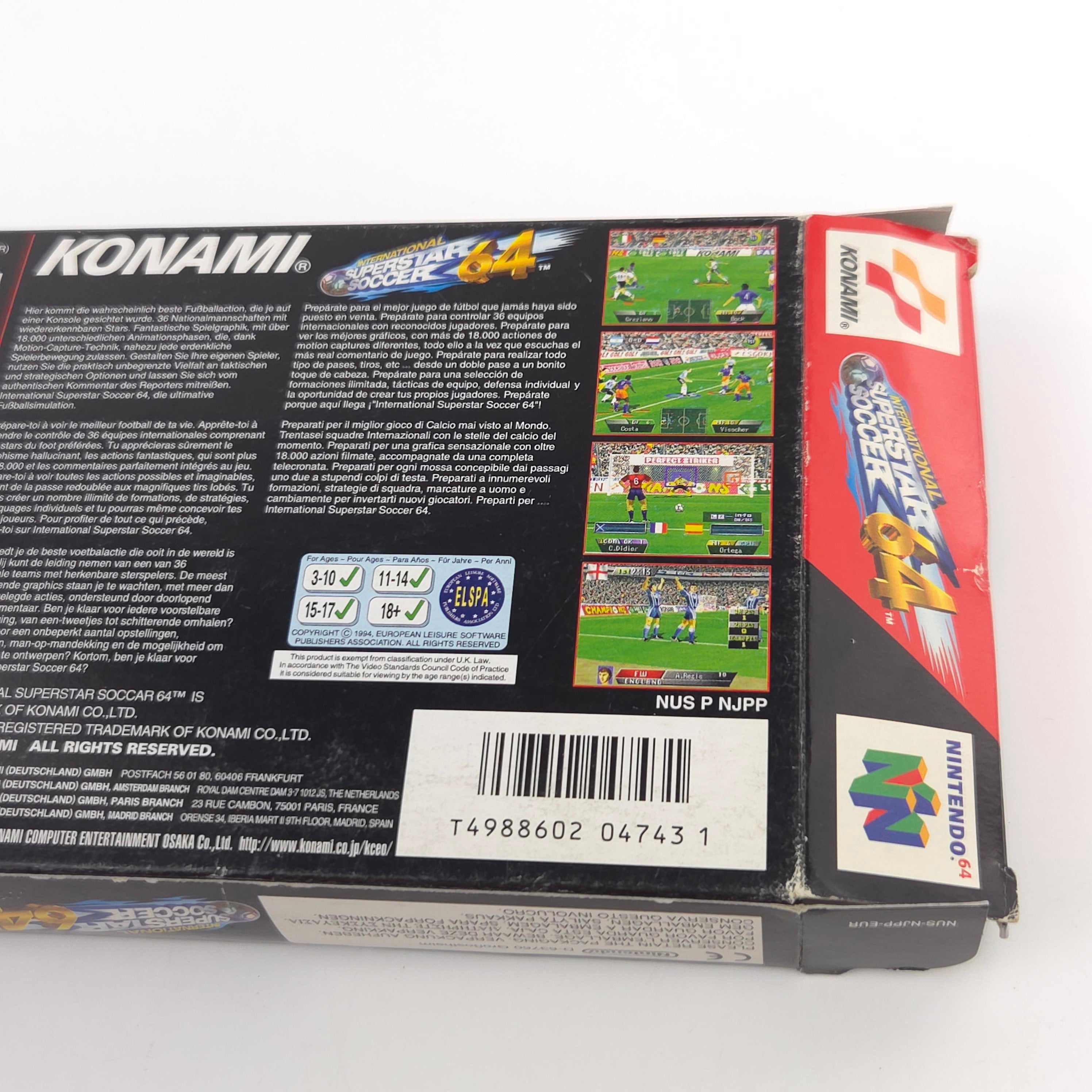 Nintendo 64 Spiel – International Superstar Soccer 64 OVP