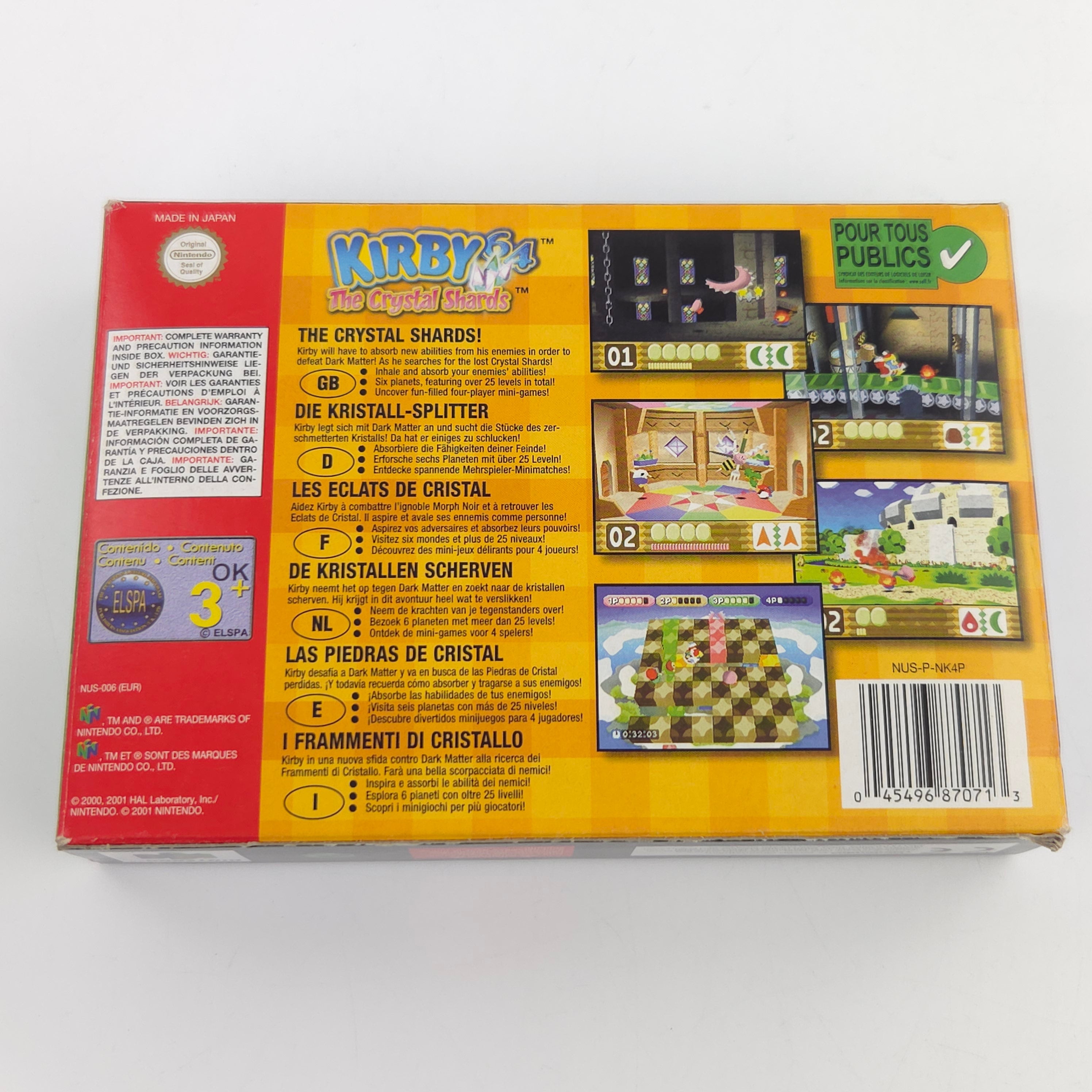 Nintendo 64 Spiel Kirby 64 The Crystal Shards N64 OVP CIB