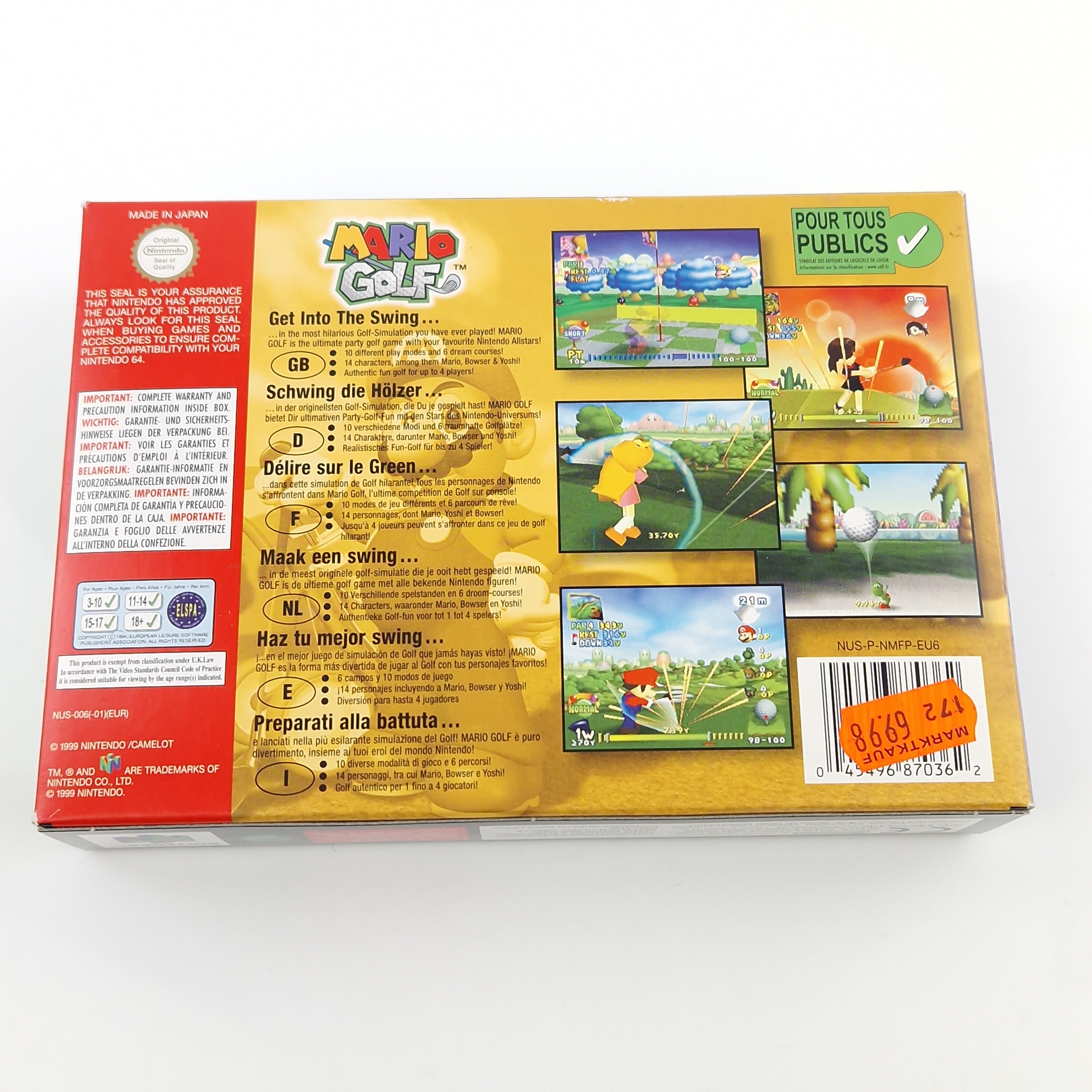 Nintendo 64 Spiel – Mario Golf N64 Modul OVP PAL CIB