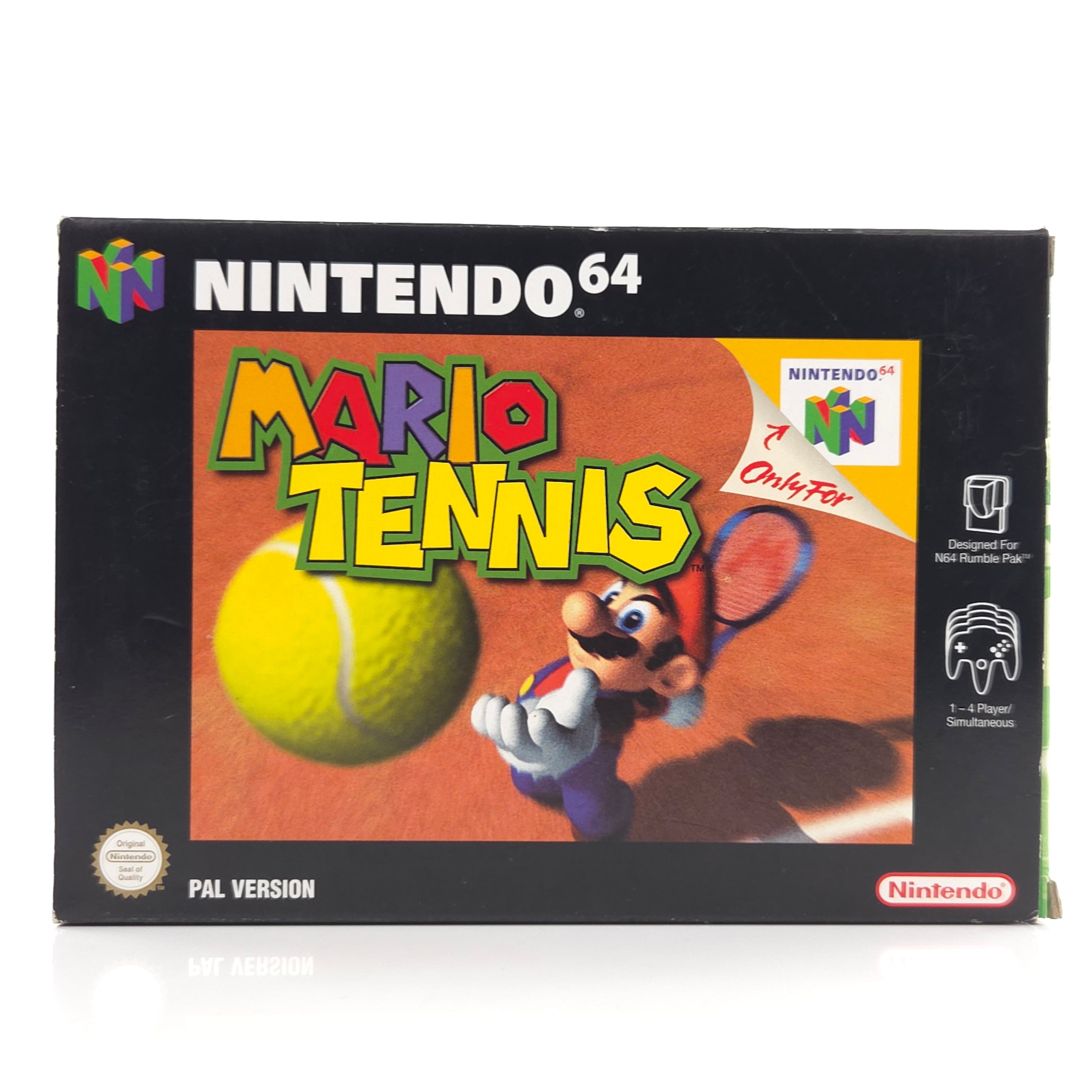 Nintendo 64 Spiel Mario Tennis N64 OVP CIB PAL EUR