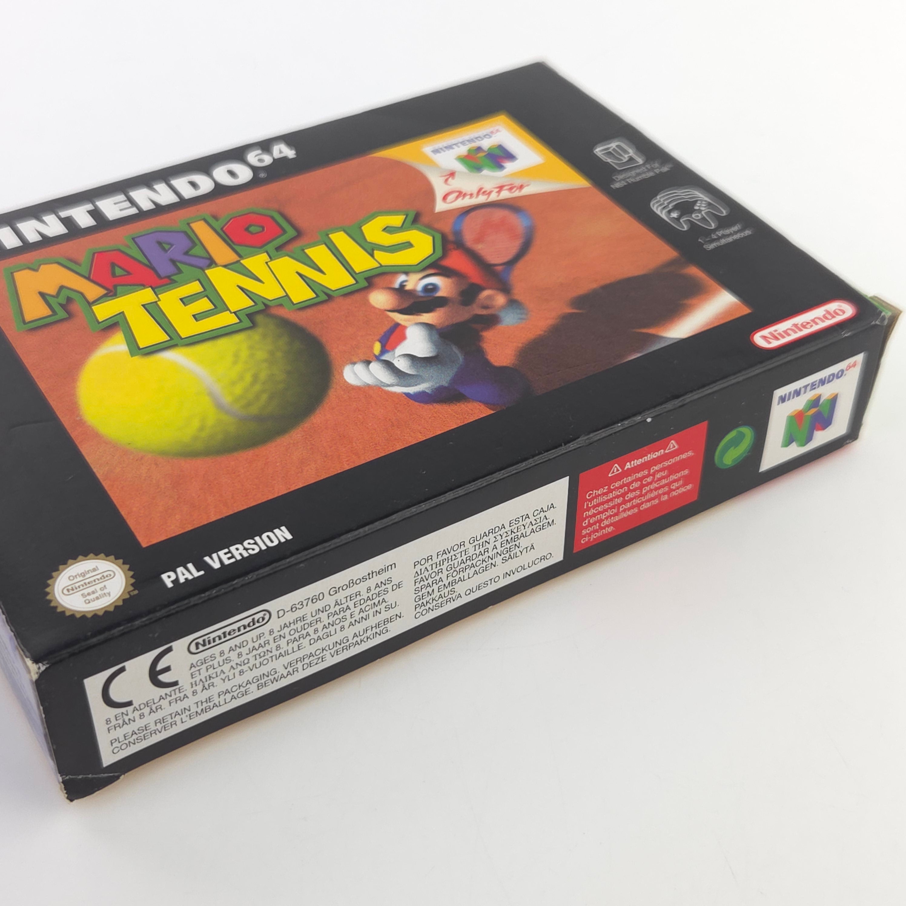 Nintendo 64 Spiel Mario Tennis N64 OVP CIB PAL EUR