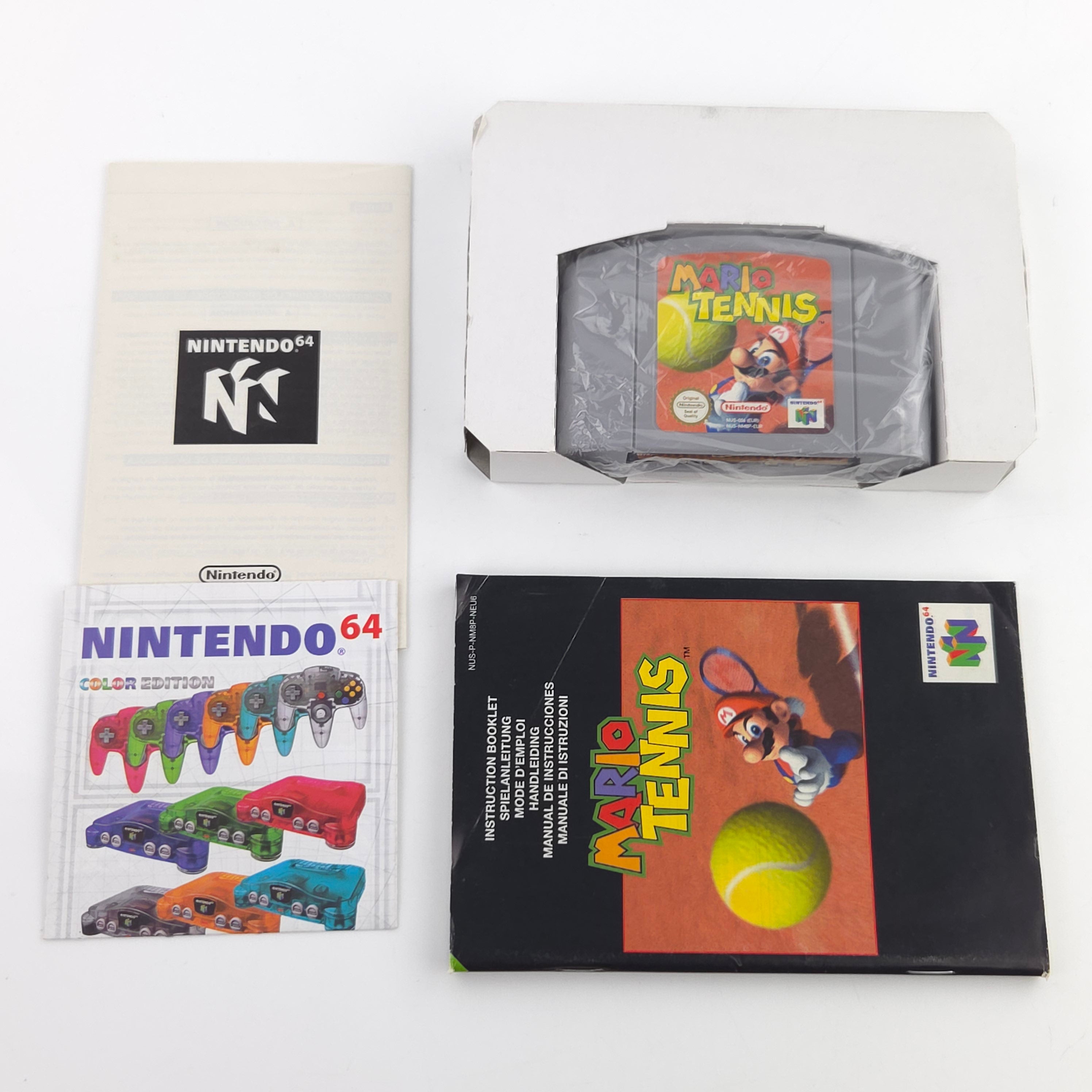 Nintendo 64 Spiel Mario Tennis N64 OVP CIB PAL EUR