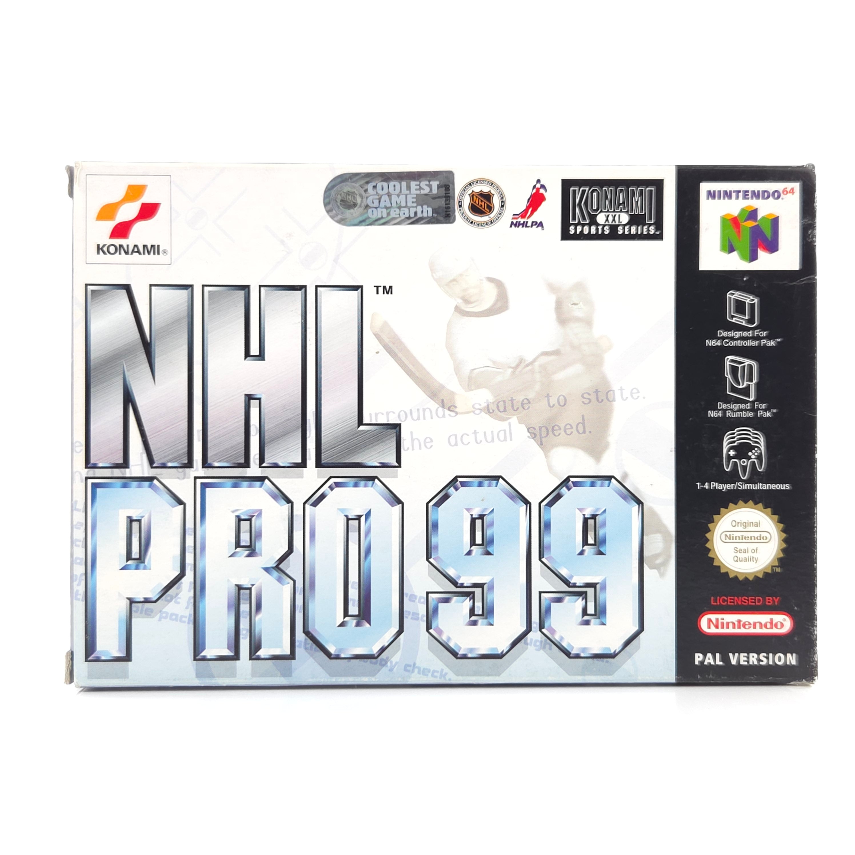 Nintendo 64 Spiel NHL Pro 99 Icehockey N64 OVP CIB PAL