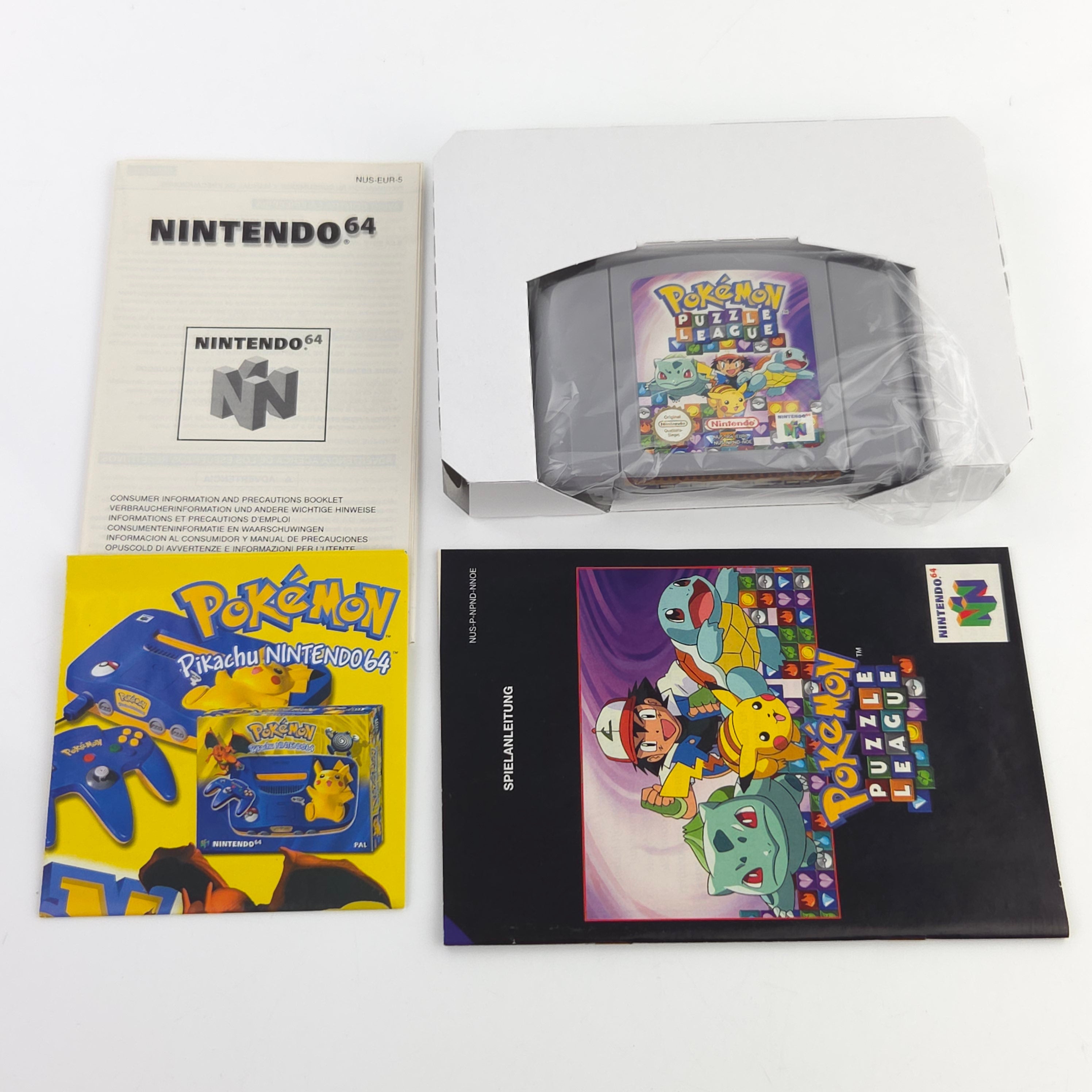 Nintendo 64 Spiel Pokemon Puzzle League N64 OVP CIB PAL