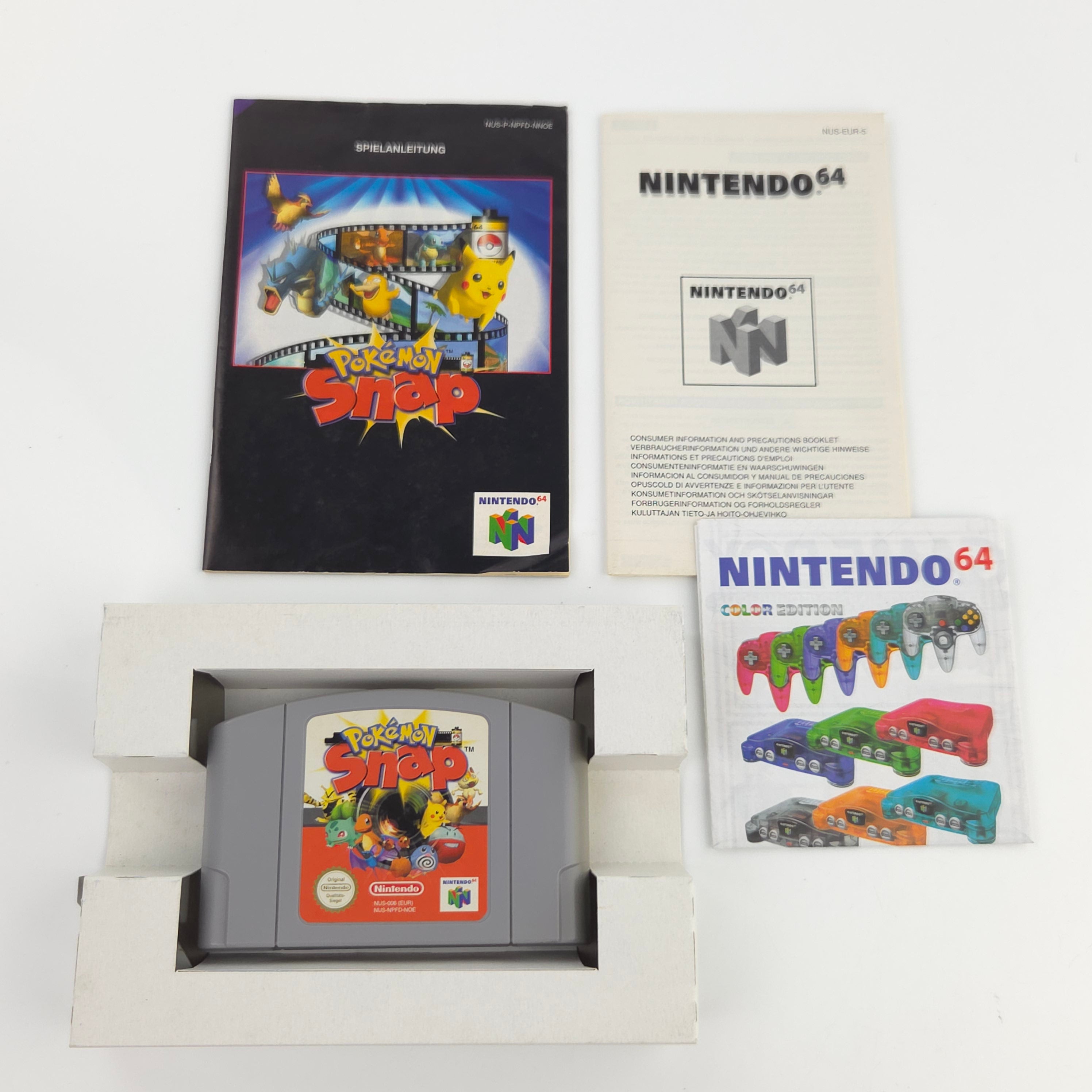 Nintendo 64 Spiel Pokemon Snap N64 Modul Anleitung OVP PAL
