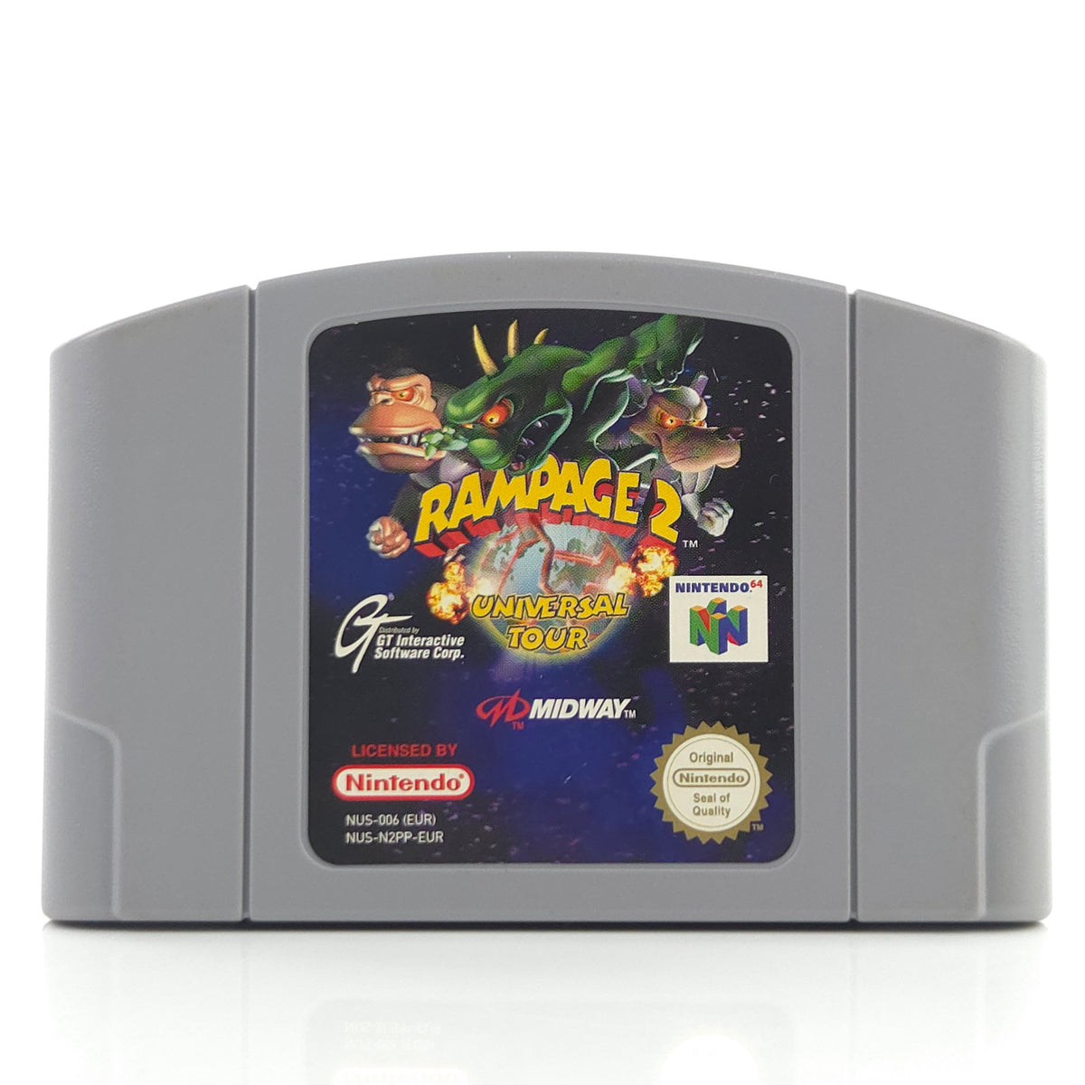 Nintendo 64 Spiel: Rampage 2 Universal Tour - N64 Modul Cartridge (PAL EUR)