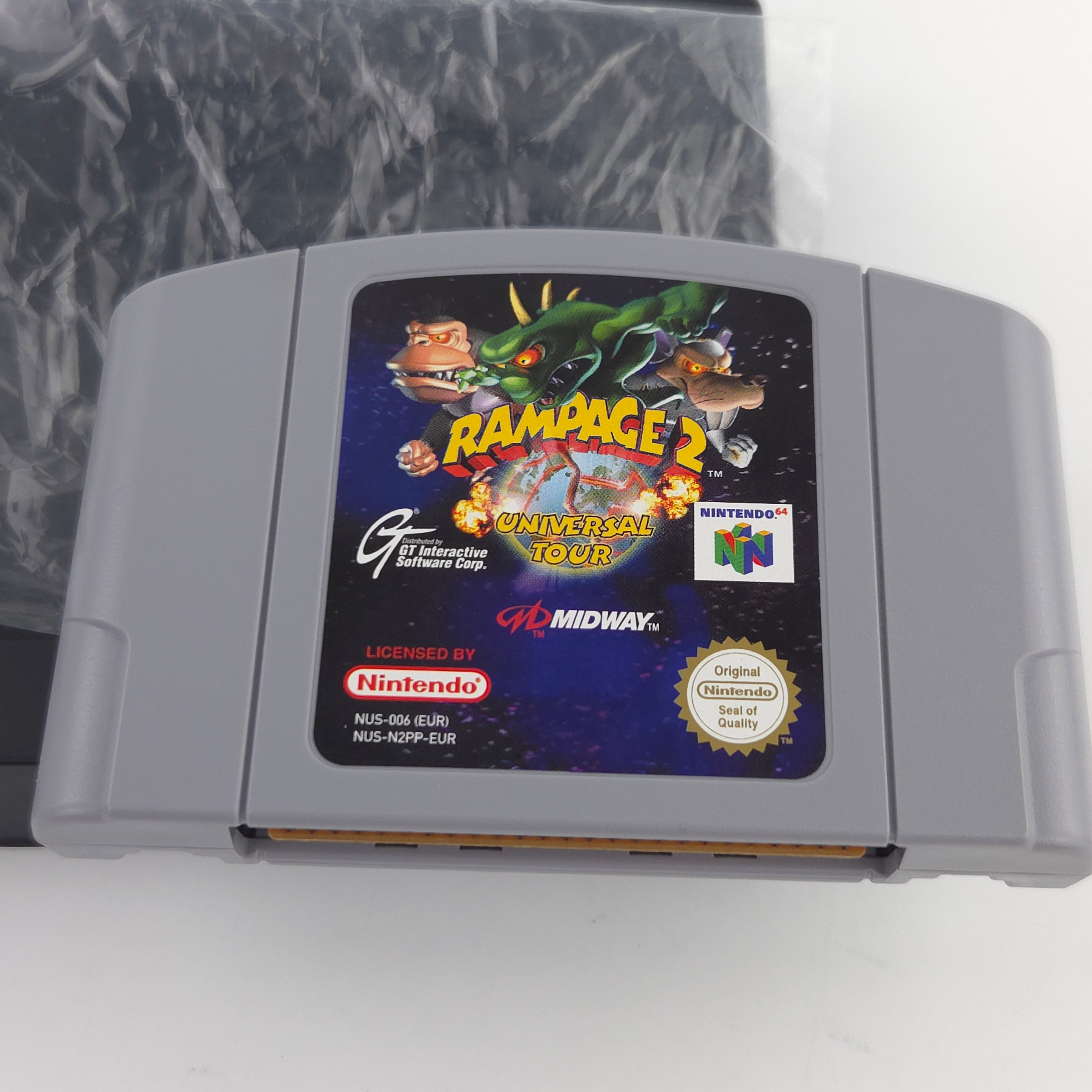Nintendo 64 Spiel Rampage 2 Universal Tour N64 OVP CIB