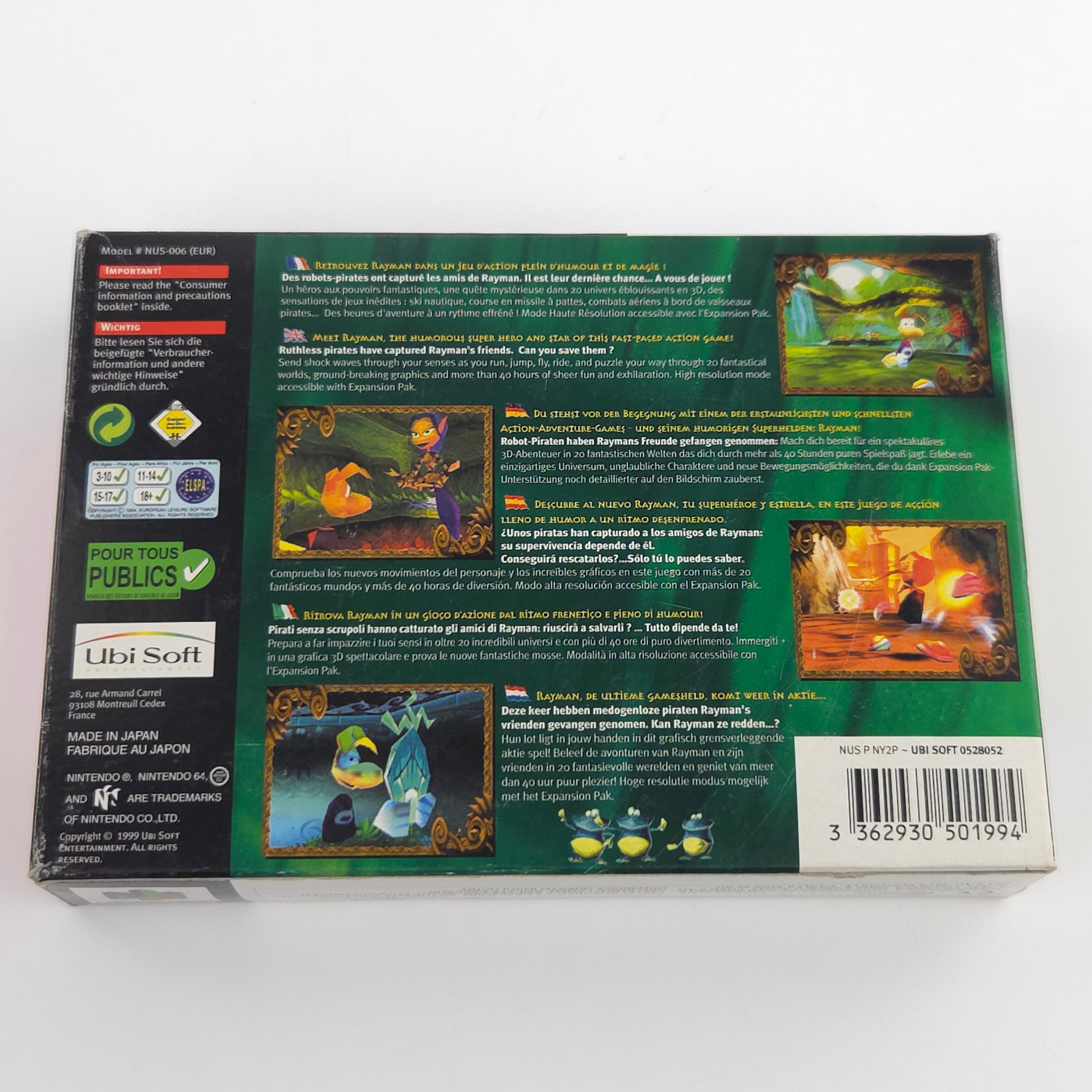 Nintendo 64 Spiel Rayman 2 The Great Escape N64 OVP CIB