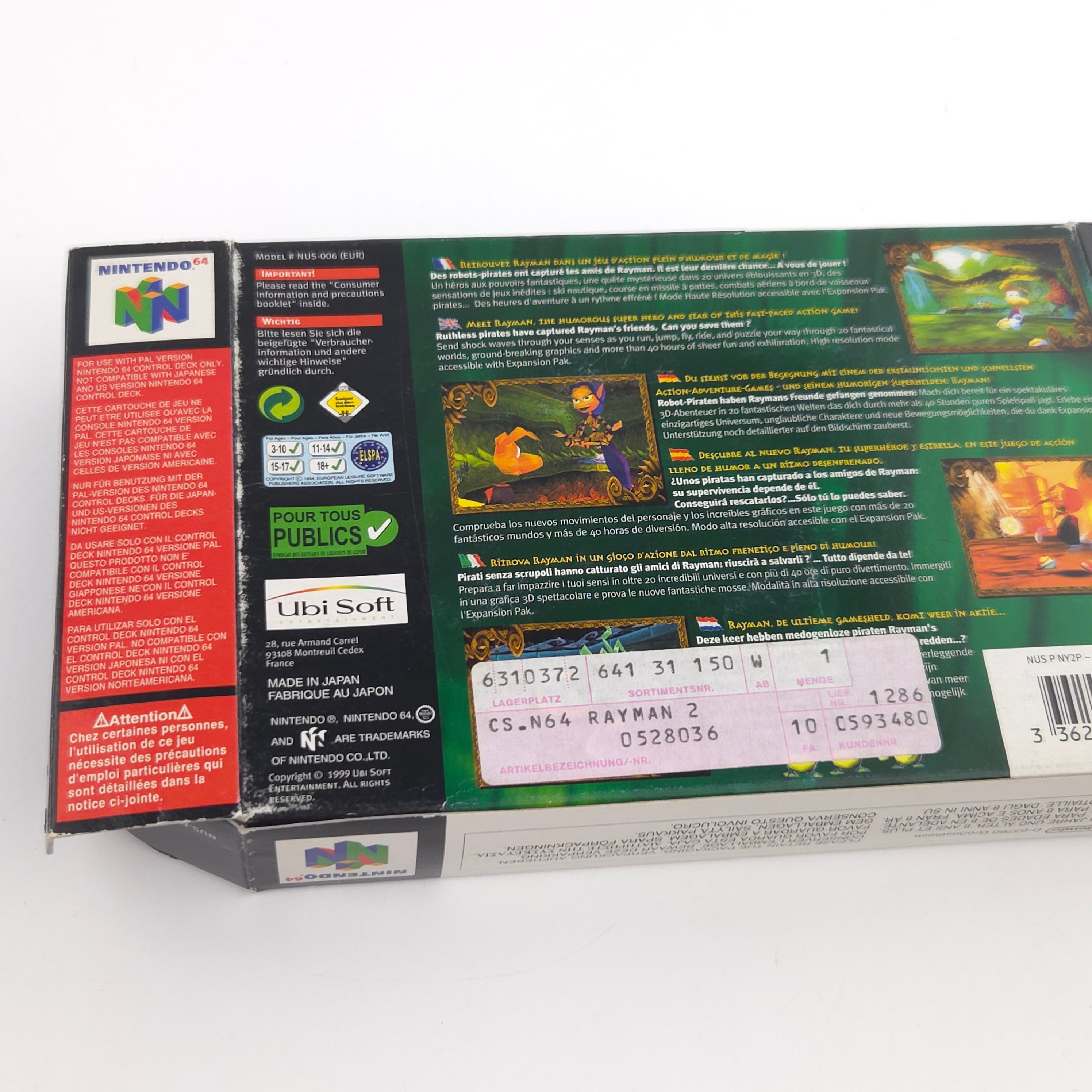 Nintendo 64 Spiel – Rayman 2 The Great Escape (OVP)