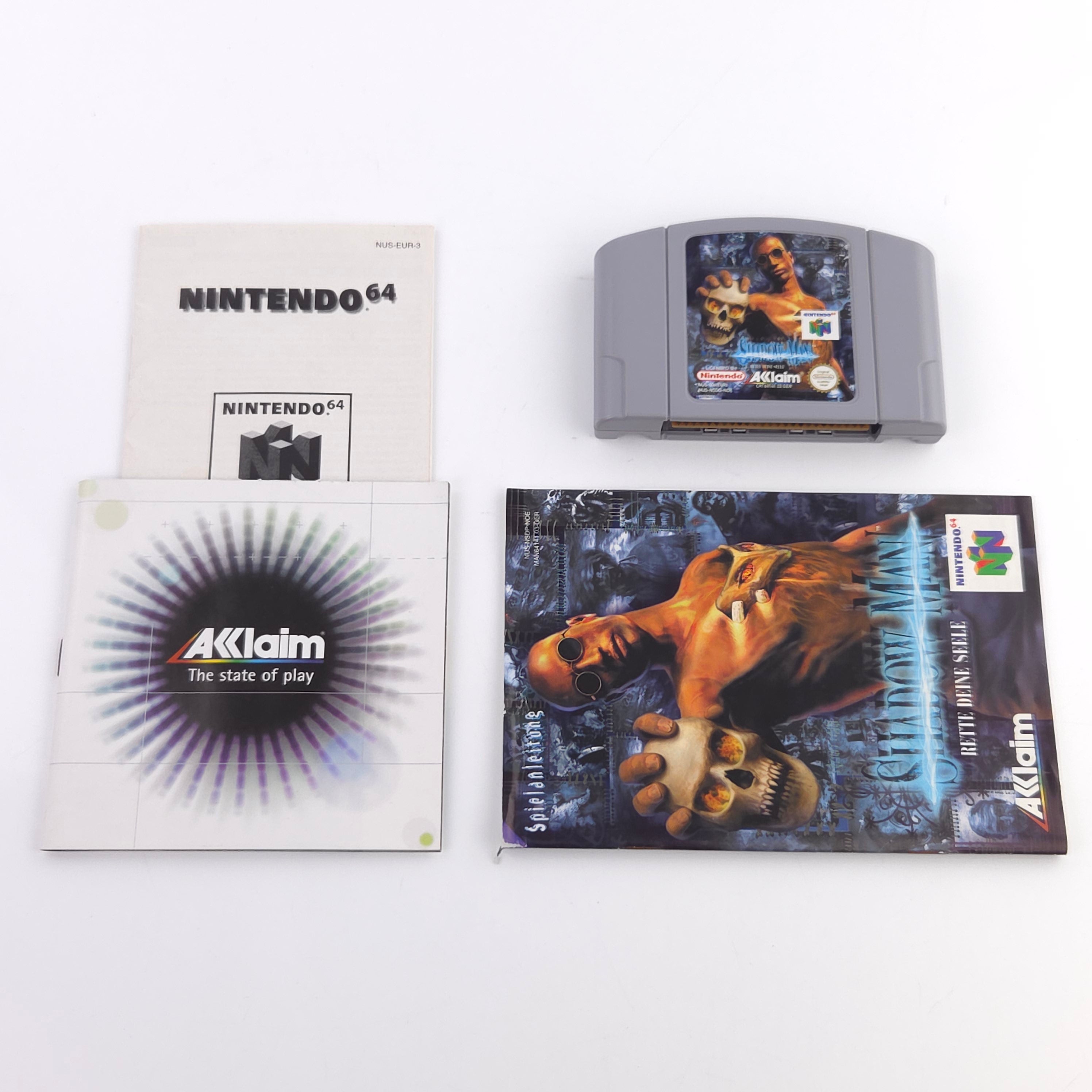 Nintendo 64 Spiel Shadow Man CIB N64 OVP PAL NOE Acclaim