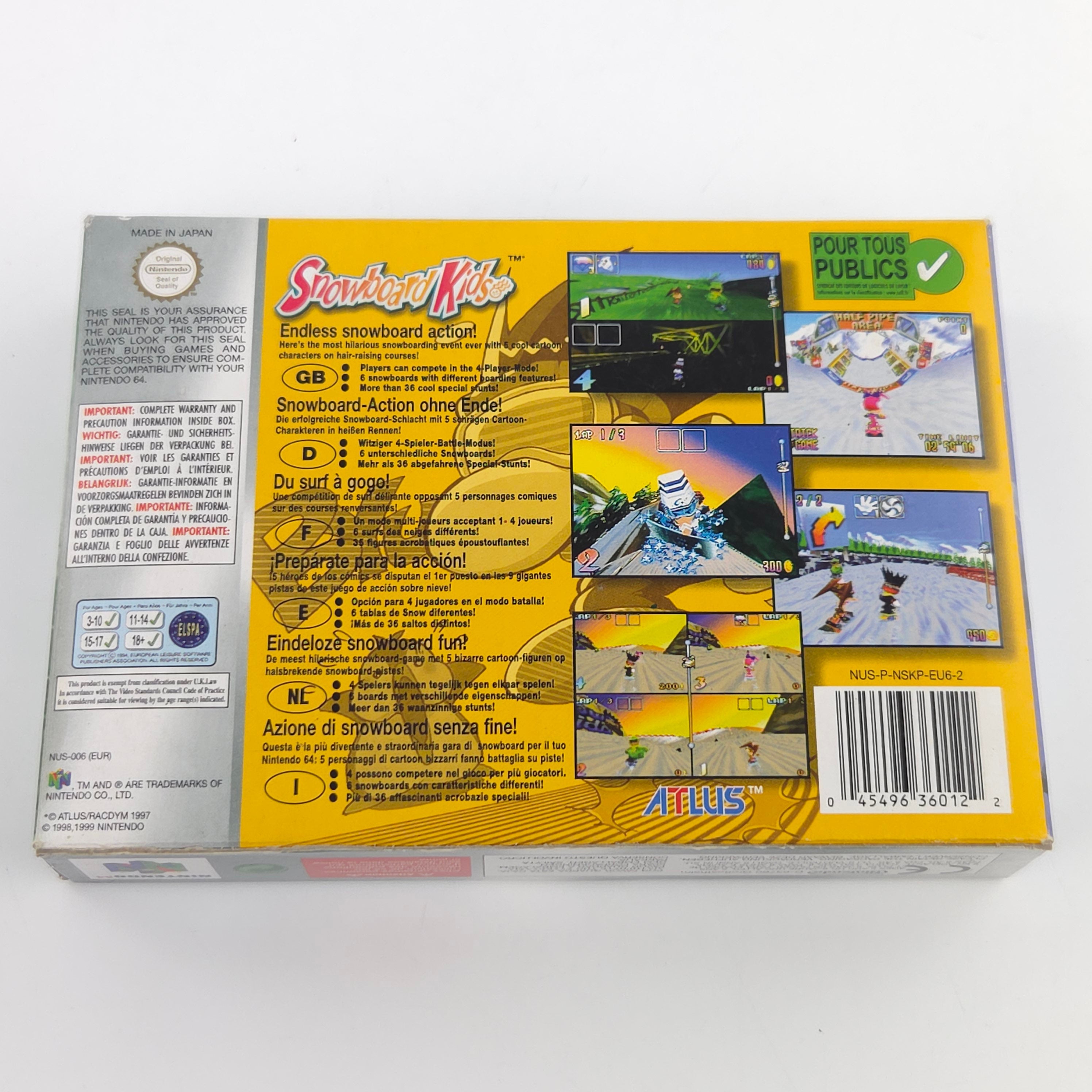 Nintendo 64 Spiel Snowboard Kids N64 OVP PAL EUR Atlus