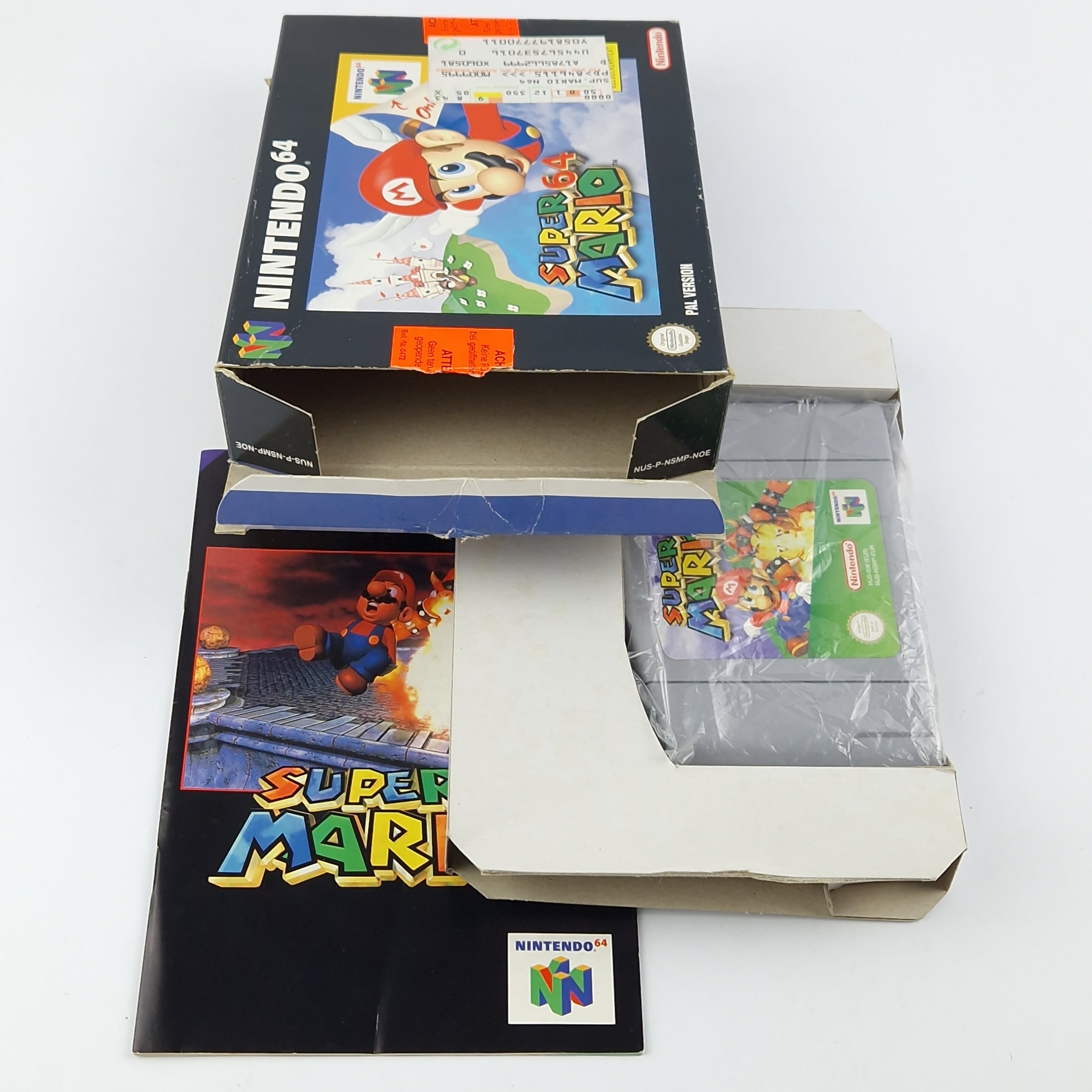 Nintendo 64 Spiel – Super Mario 64 Modul Anleitung OVP PAL