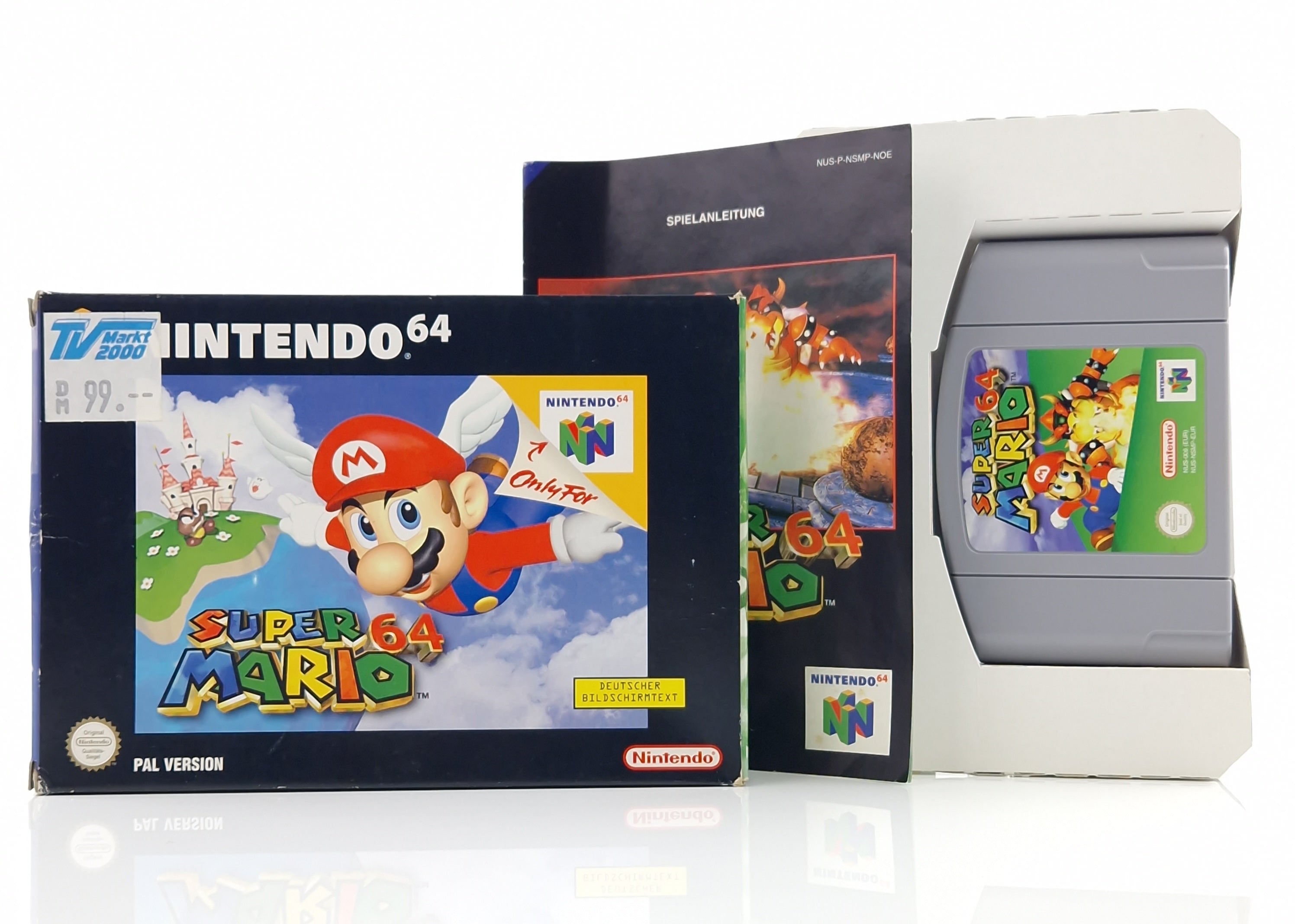 Nintendo 64 Spiel – Super Mario 64 OVP CIB PAL NOE