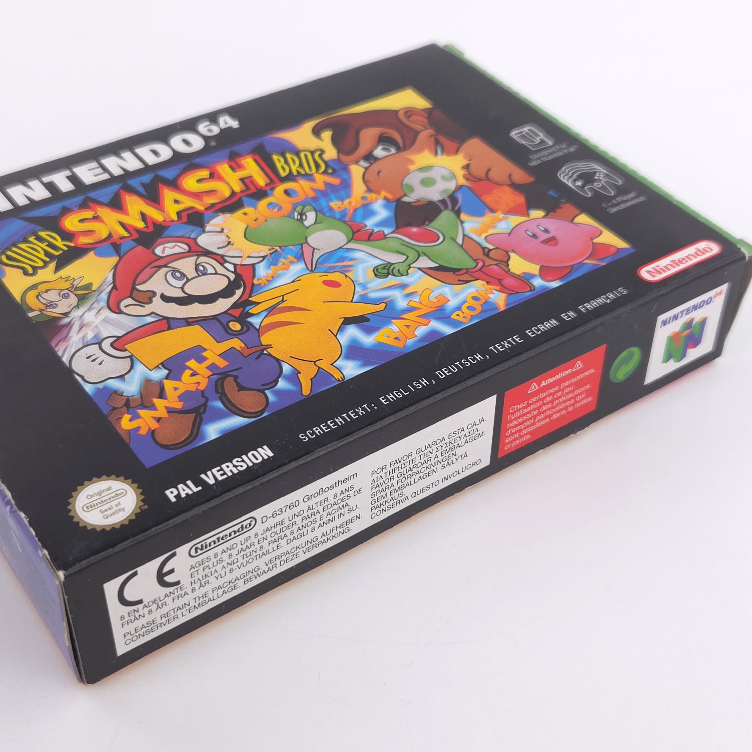 Nintendo 64 Spiel Super Smash Bros. N64 OVP CIB PAL EUR