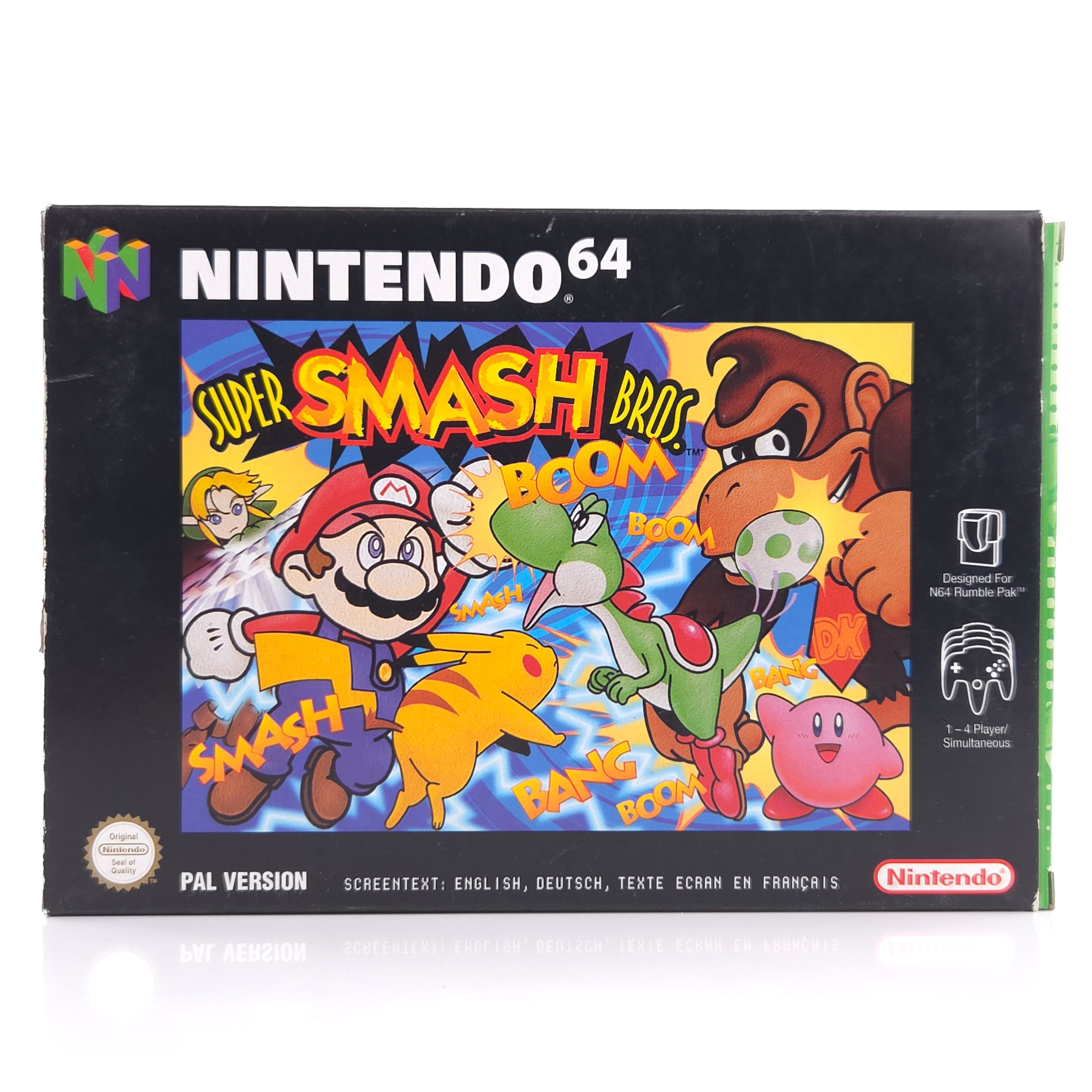Nintendo 64 Spiel Super Smash Bros. N64 OVP CIB PAL EUR