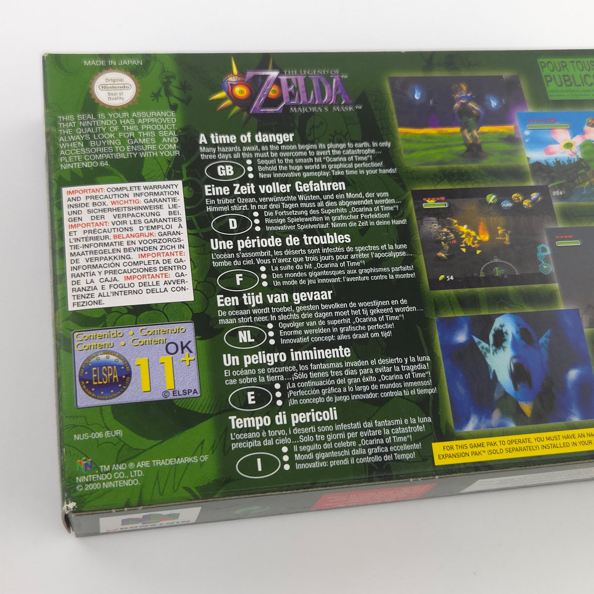 Nintendo 64 Spiel The Legend of Zelda Majoras Mask OVP