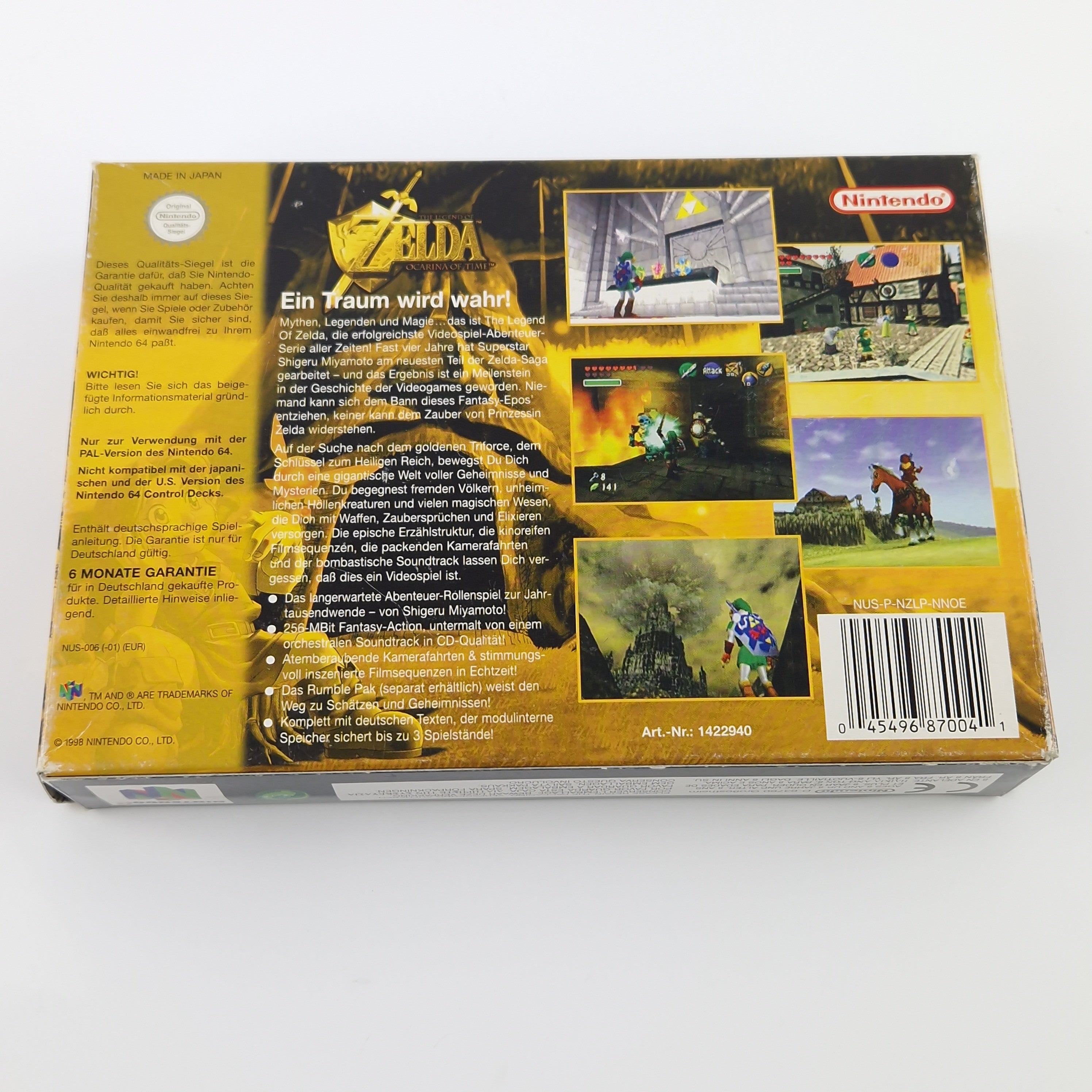 Nintendo 64 Spiel – The Legend of Zelda Ocarina of Time OVP